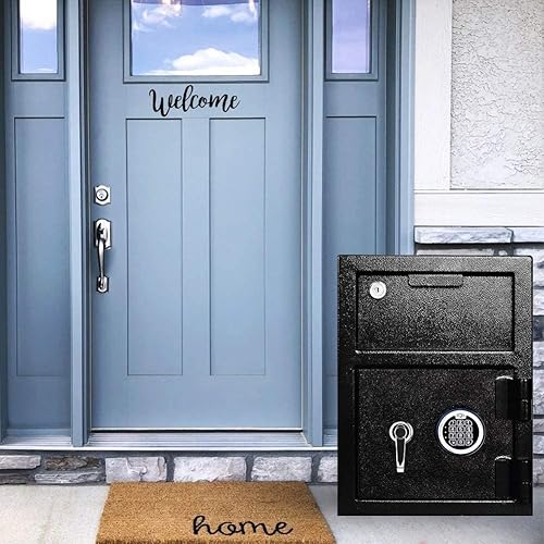 Miniatura 6 de INTERGREAT Caja fuerte para caídas con ranura para caída caja fuerte de depósito de 25 cubos para negocios caja fuerte de seguridad de depósito