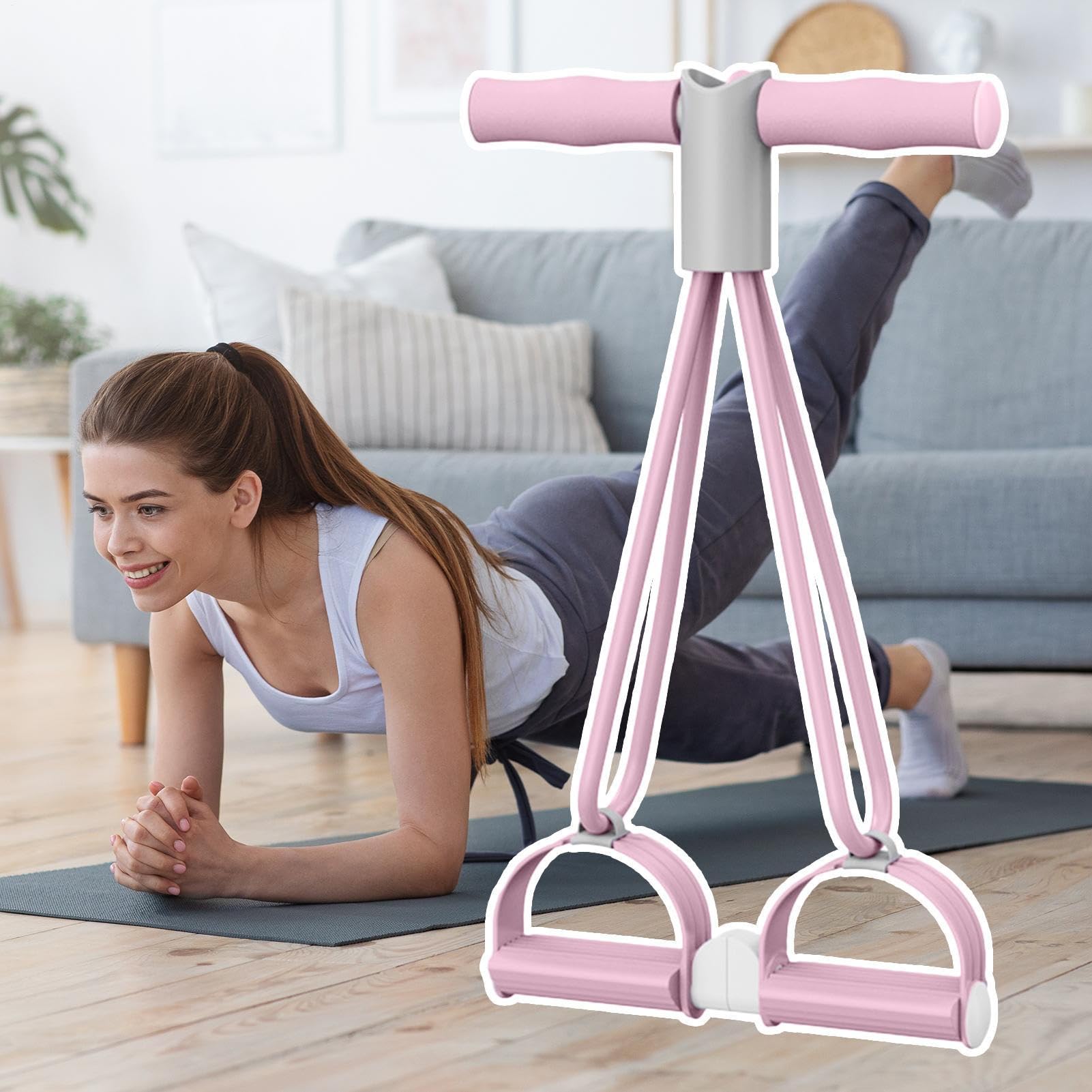 Taśma oporowa do jogi, przyrząd do ćwiczeń, 4 rurki, wyposażenie treningowe, linka do talii, nóg, ramion, brzucha, fitnessu, treningu w domu, na siłownię