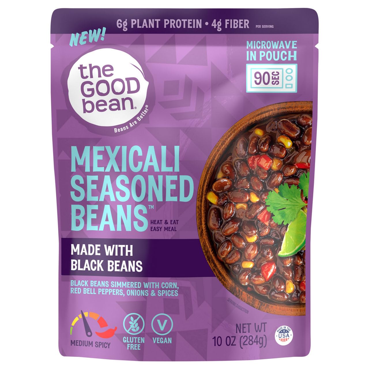 The Good Bean, Mexicali Seasoned Beans, 10 Ounce