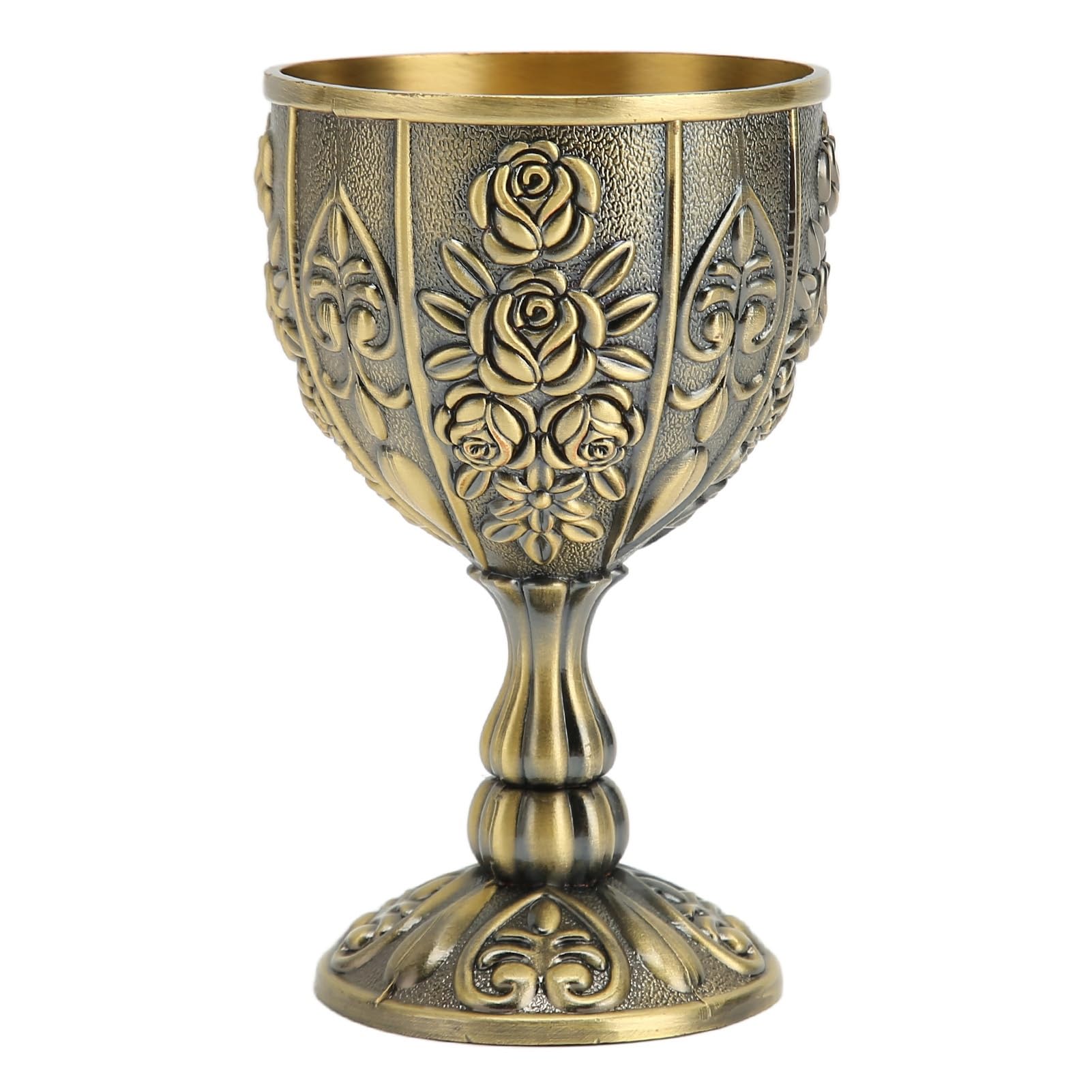 Calice vintage in ottone | Calice da vino medievale | Stile Arthur | Vaso antico | Elegante regalo per bar e decorazione della casa