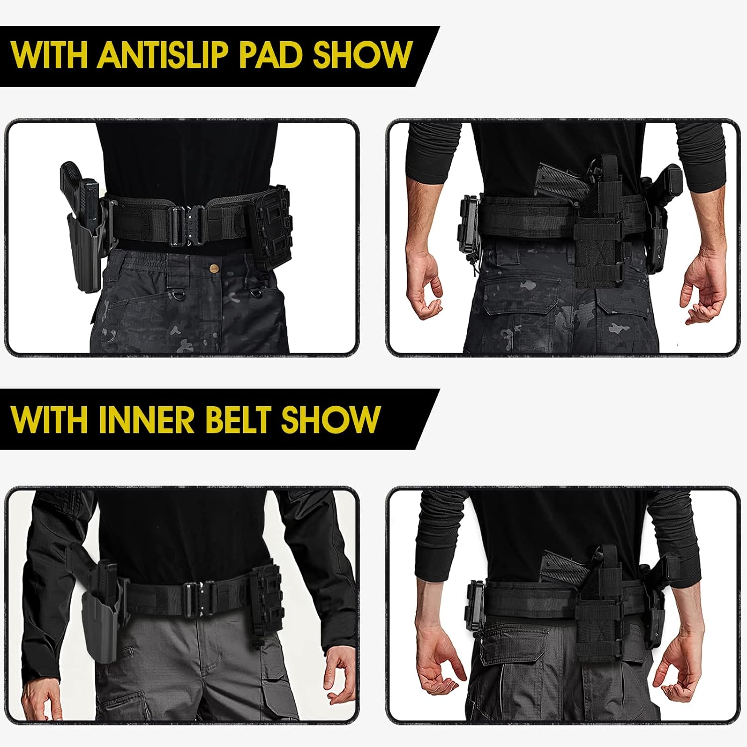 AIKATE Tactical Molle Battle Belt - Quick Release Rigger Combat Belt 1.75"/2.25" Inner & 2.0" Outer Heavy Duty - Image 6