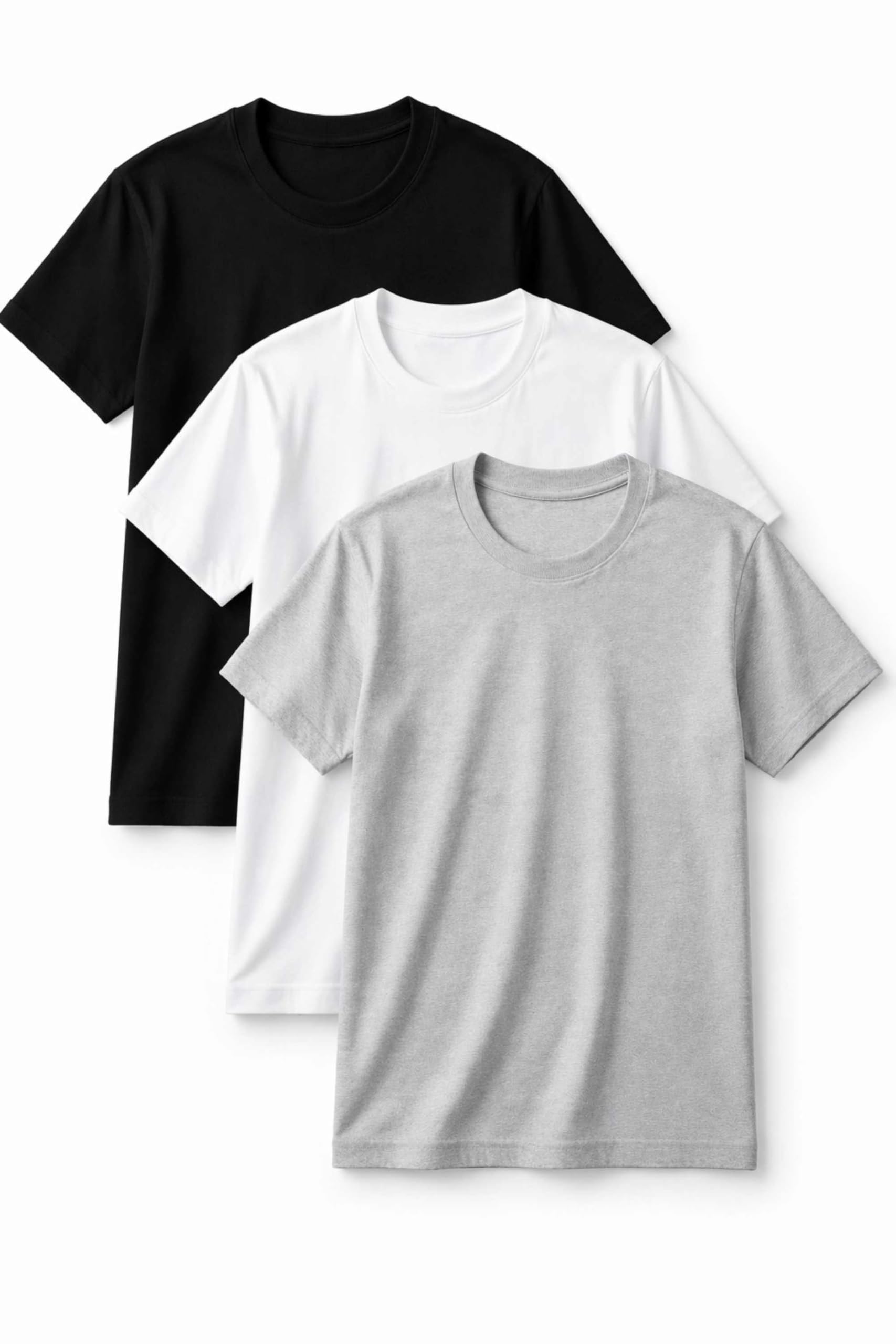 photuprint Men’s Round Neck T-Shirt Combo Pack (Pack of 3) | 100% Cotton 200 GSM | Bio-Washed | Soft & Breathable | Regular Fit Plain T-Shirts for Men-picture-21