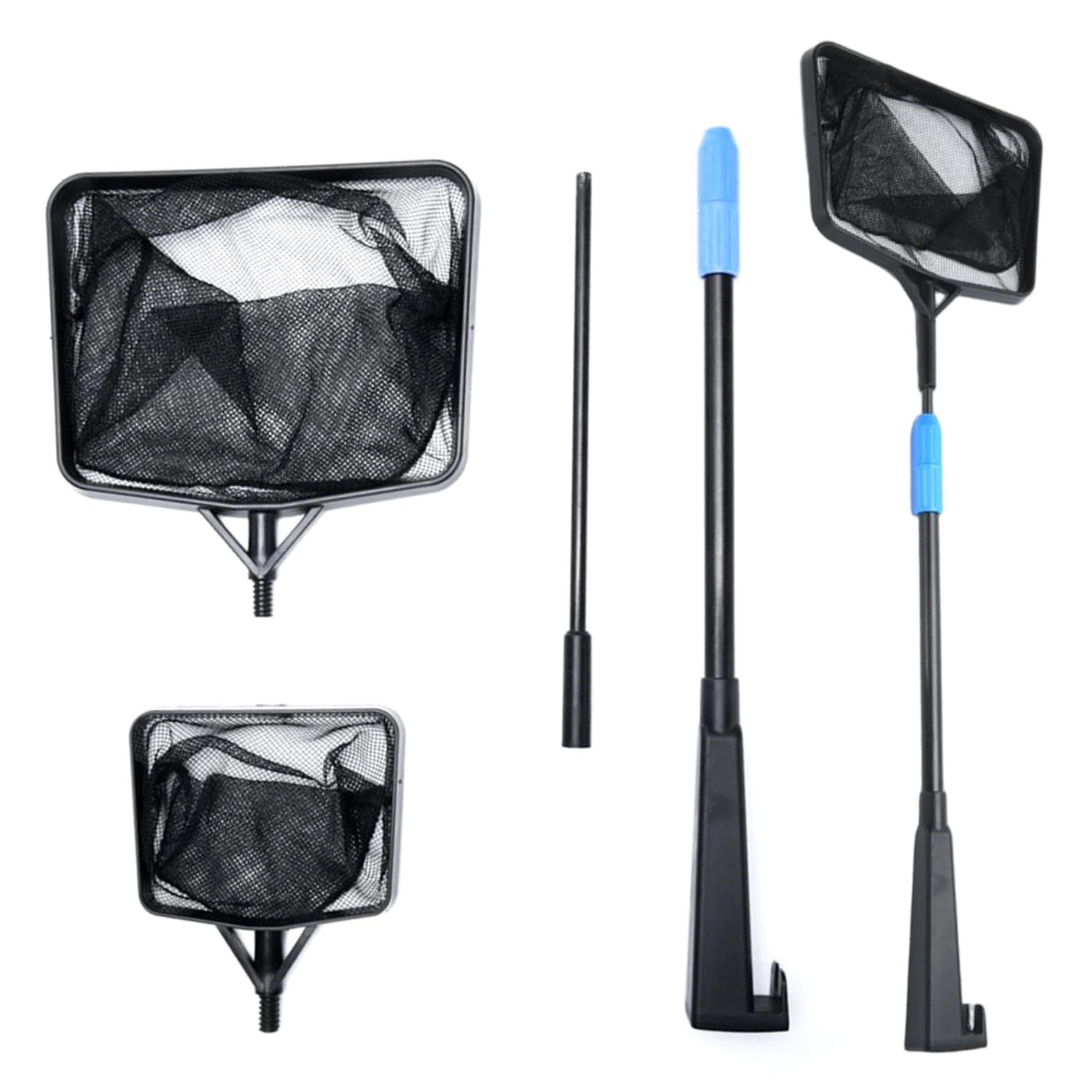 Pond Nets for Cleaning, 20-26 Inch Extendable Strong Load-Bearing Capacity Pond Skimmer Net with Thicken Handle, Ideal for Cleaning and Catching Fish, Skimmer