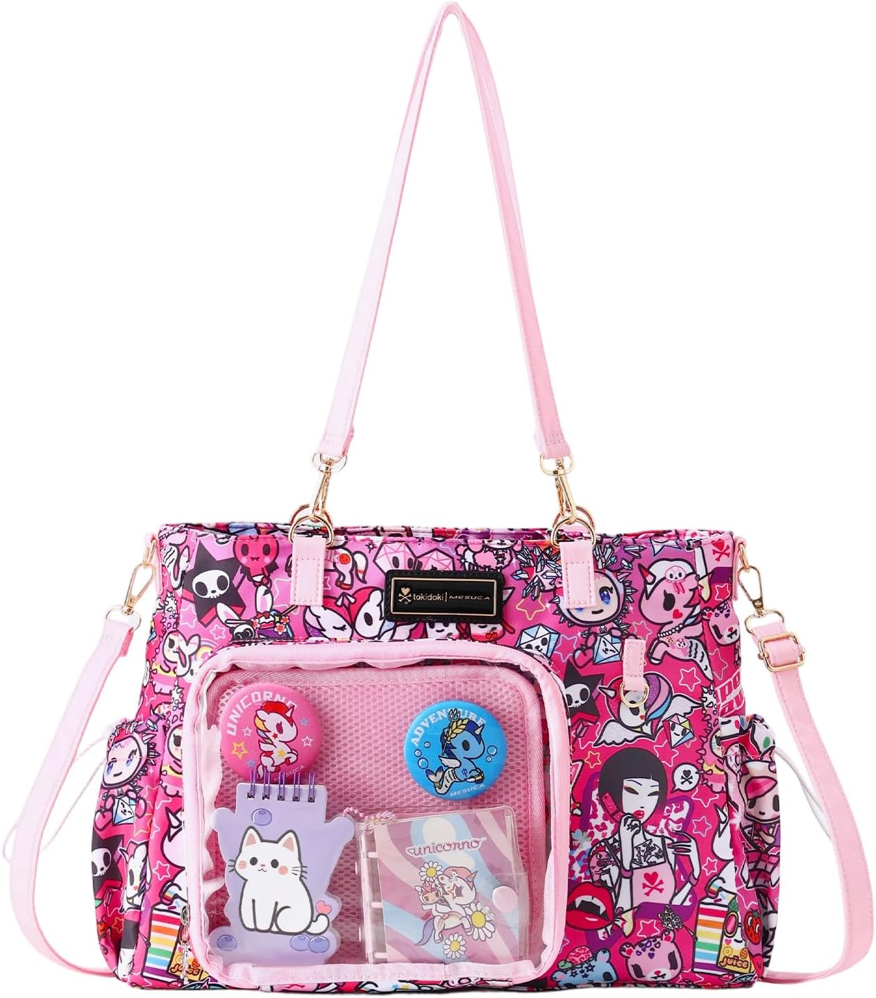 tokidoki Ita Bag DIY Pin Display Clear Crossbody Tote Y2K Shoulder Purse