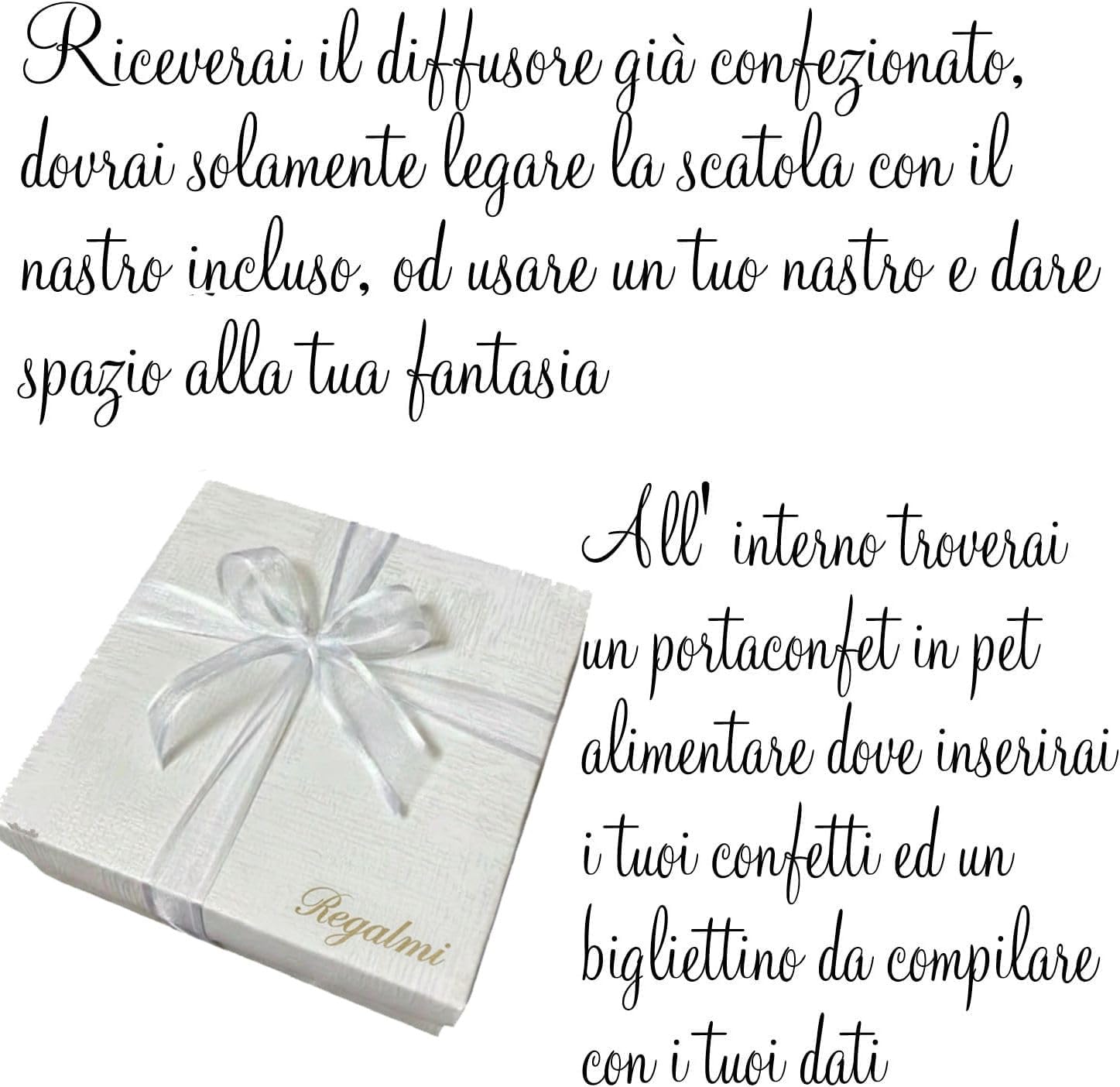 Regalami.Shop Bomboniere a Forma di Lettera in Marmo di Carrara – Set Completo con Scatola, Nastro, Bigliettino e Portaconfetti – Perfette per Matrimonio, Battesimo e Comunione (4, g)