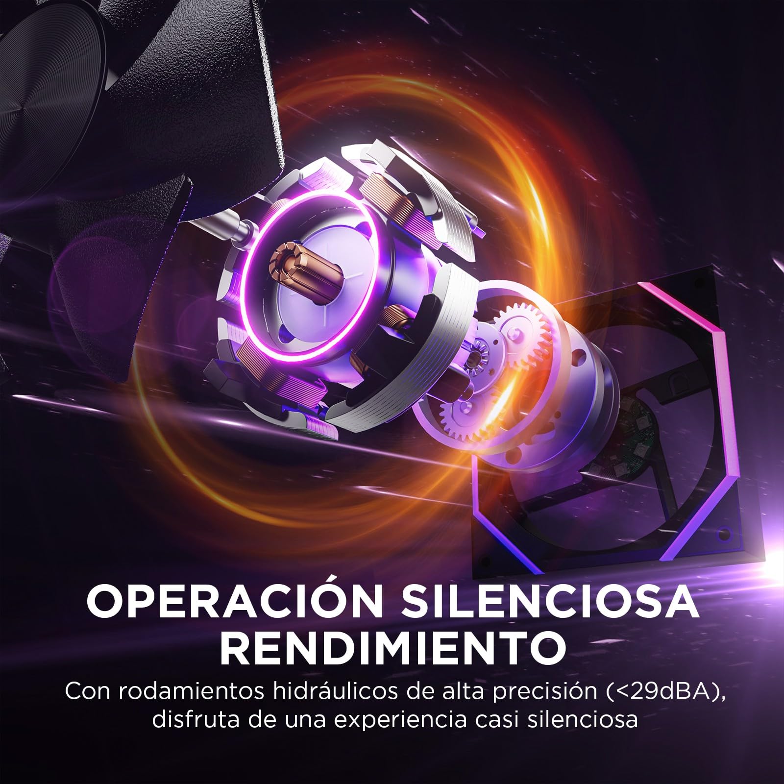 AsiaHorse Nyota ARGB Ventilador PC 120MM [3 Piezas] [HDB] Ventilador RGB de 2000 RPM/61.5 CFM/2,16 MMH2O 5V 3 pines ARGB 12V 4pines PWM vida útil de 50000 horas