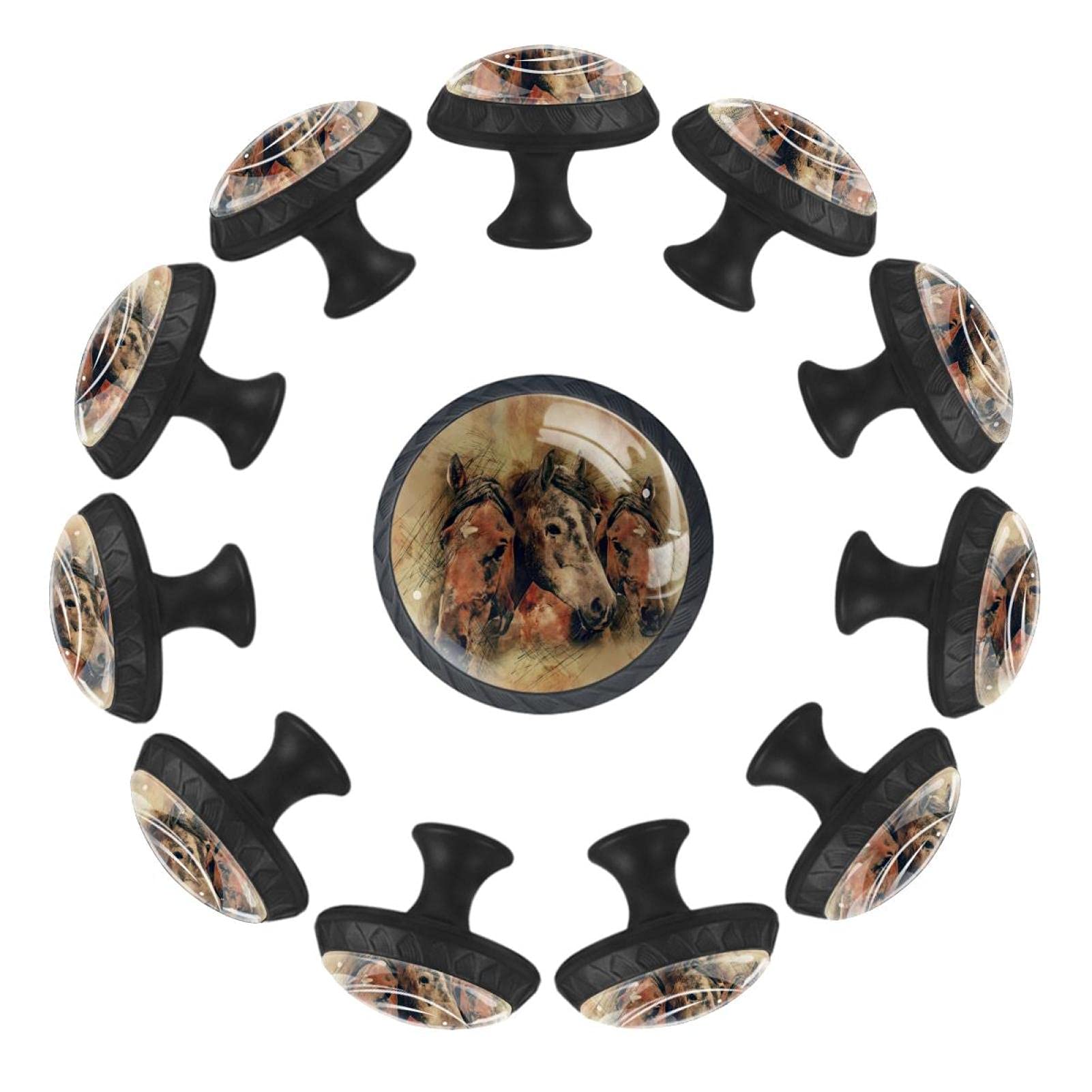 Bouton de tiroir cheval 35mm lot de 12 poignees commode placard chambre bebe
