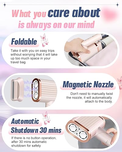 Miniatura 3 de Secador de pelo iónico profesional de alta velocidad – 260,000 rpm, motor de alta velocidad dual sin escobillas, secador de pelo para secado rápido