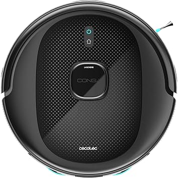 Robot Aspirador y Friegasuelos con IA y Base de Autovaciado Conga 9990 AI Spin Revolution Ultra Power Home Essential. 10000Pa, Navegación Inteligente, Autonomía 240mins, Cepillo Silicona, App2