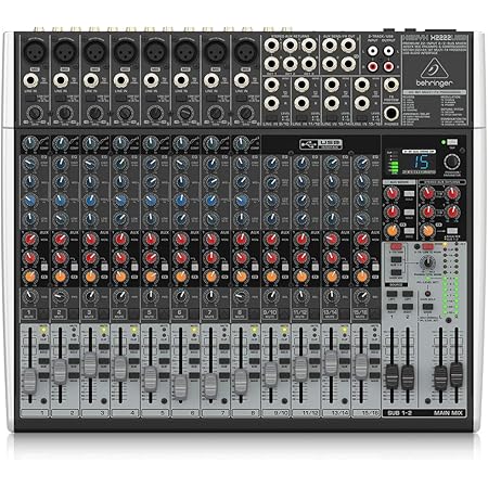 BEHRINGER, 22, 8X XLR, 12x 1/4" TRS, USB, Black (X2222USB)
