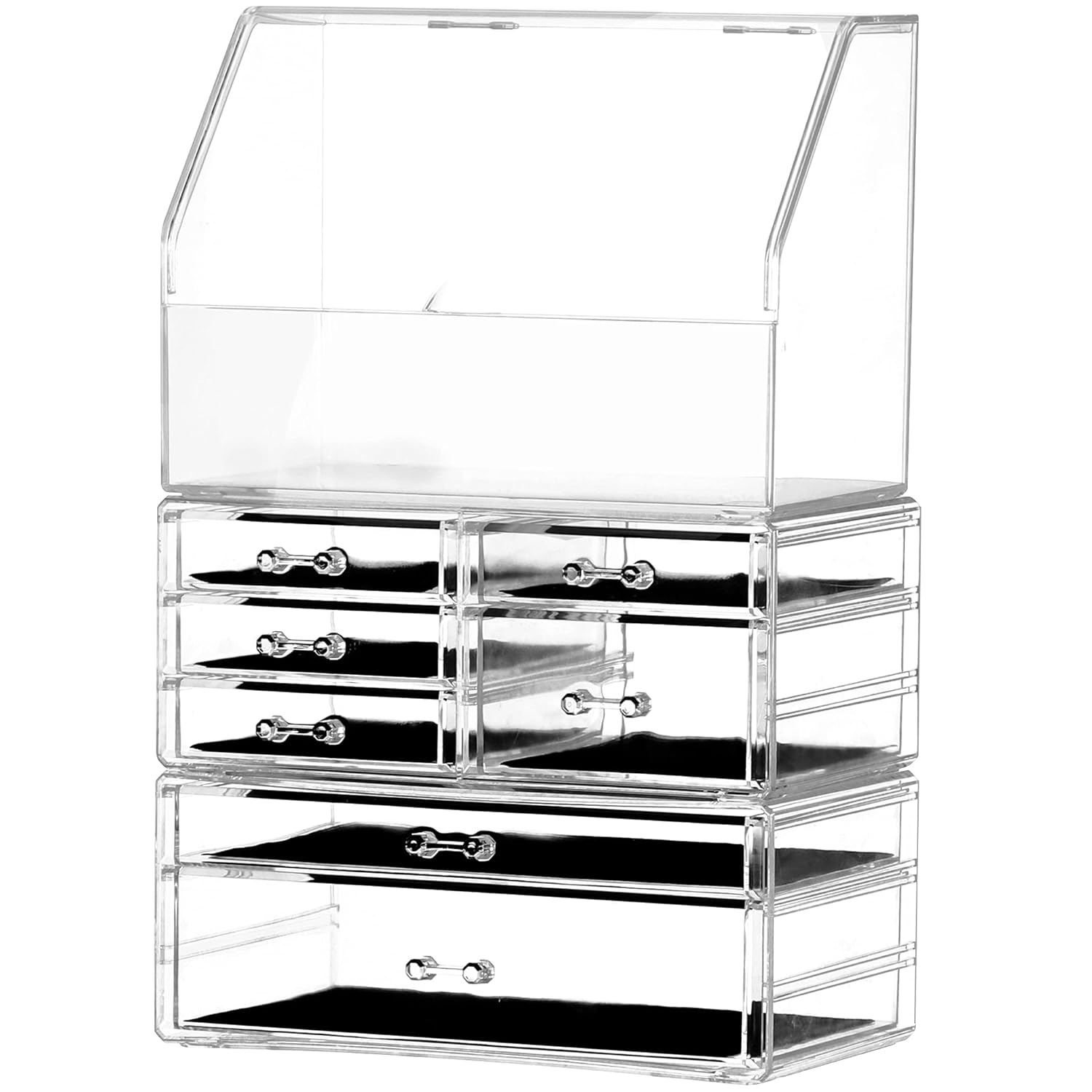 Cq acrylic Cosmetic Display Cases With LId Dustproof