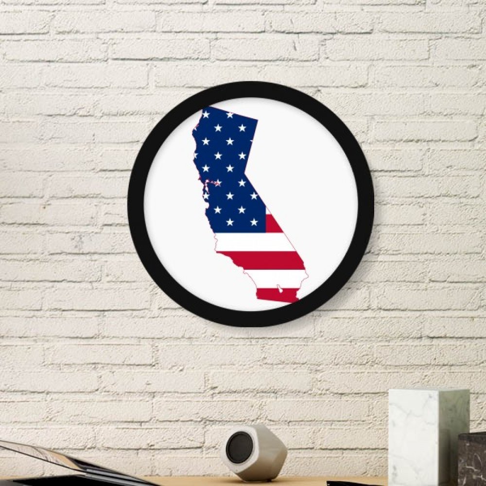 Drapeau américain en cadre photo Californie pour un salon style vintage USA