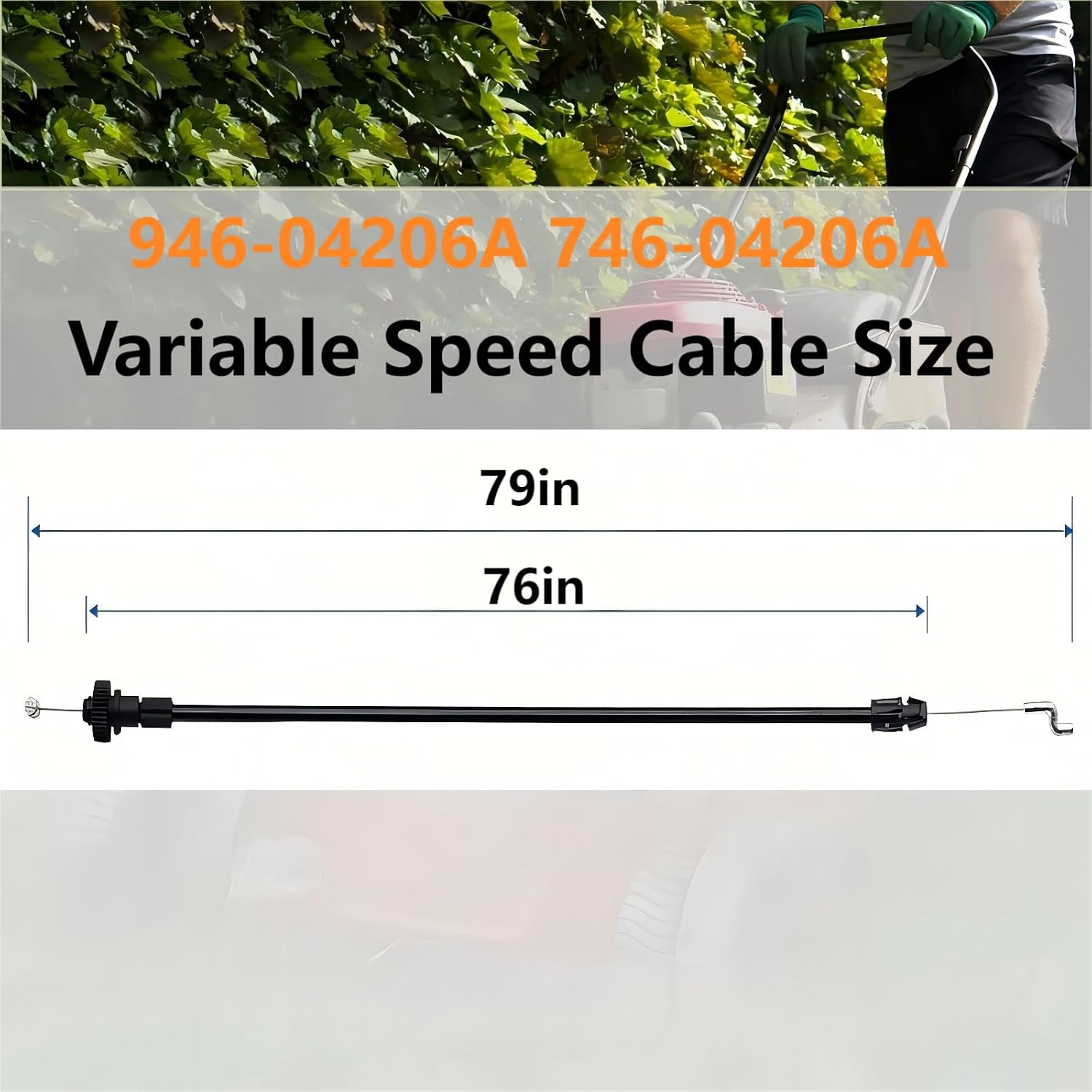 946-04206 Variable Speed Cable Compatible with MTD Troy-Bilt Cub Cadet