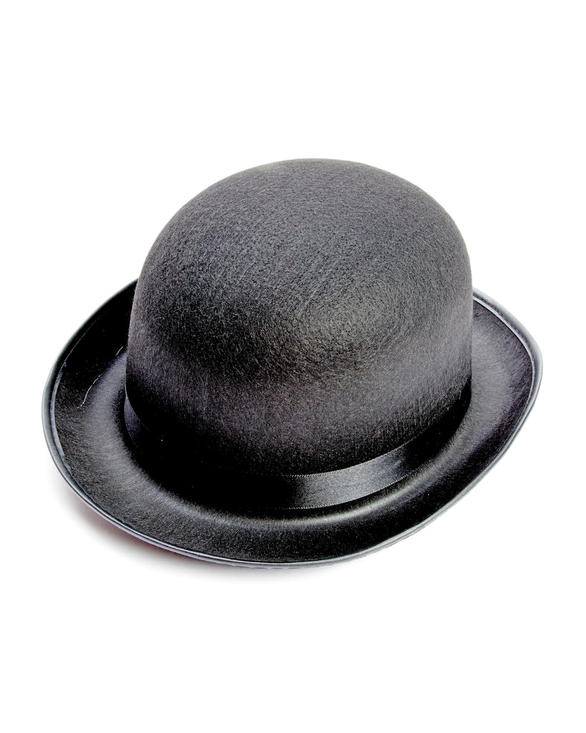Bombín Negro De Fieltro Smiffys | Con Banda Negra, Talla única – Sombrero Clásico Para Disfraces Y Eventos Elegantes