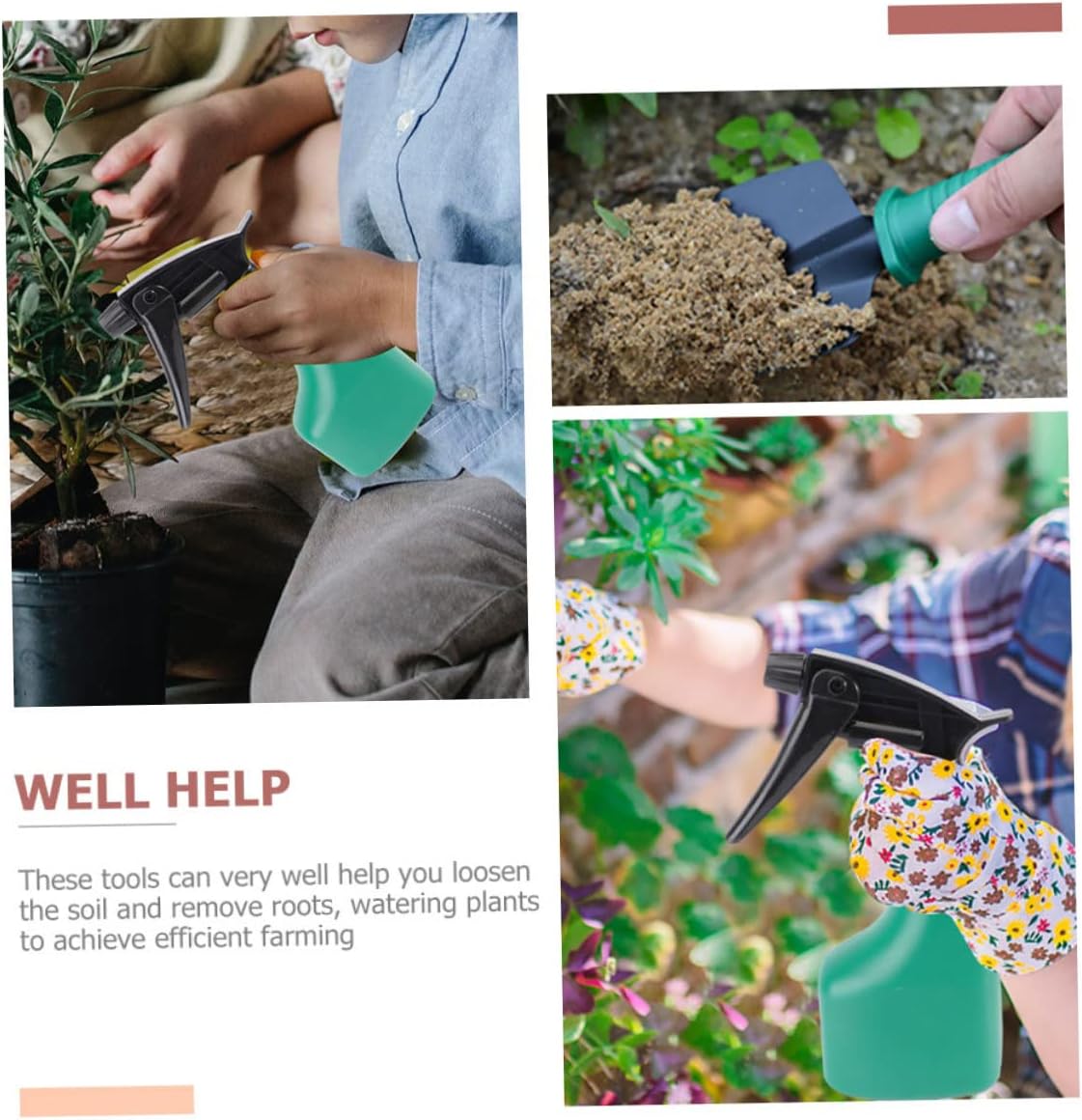 1set Portable Gardening Tool Storage Case Lightweight Shovel Rake Scissors and Sprayer for Efficient Planting and Gardening Tasks