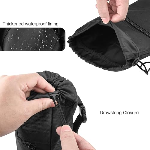 Miniatura 5 de Xxerciz Bolsa de transporte para bastones de trekking, ligera, plegable, bolsa de almacenamiento con bolsillo con cremallera, correa de hombro