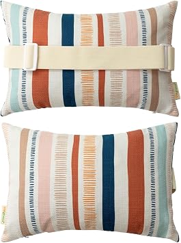 Outdoor Pillow for Chaise Lounge Chair, Adirondack Chair Head Resting Cushion, Waterproof with Adjustable Elastic Stripe for Garden Furniture Decorative 2 Pack 11*16