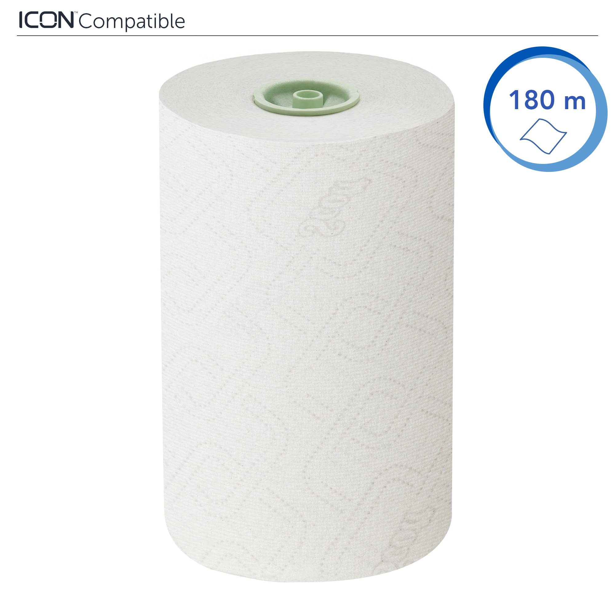 Scott Essential Slimroll 6639 - Toallas de papel en rollos (6 rollos de 180 m), color blanco (total 1080 m)