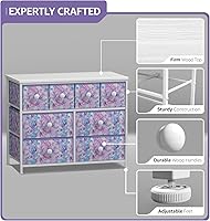 Vista 112 de Sorbus Cómoda con 8 cajones - Mueble para almacenar ropa para niño, para dormitorio, pasillo, clóset, oficina – Marco de acero, parte superior