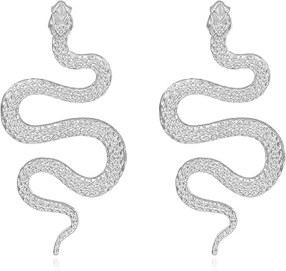 Snake Earrings for Women Dangle Halloween Jewelry Snake Accessories Black Gothic Goth Earrings Punk Sperpent Edgy Grunge Earring Halloween