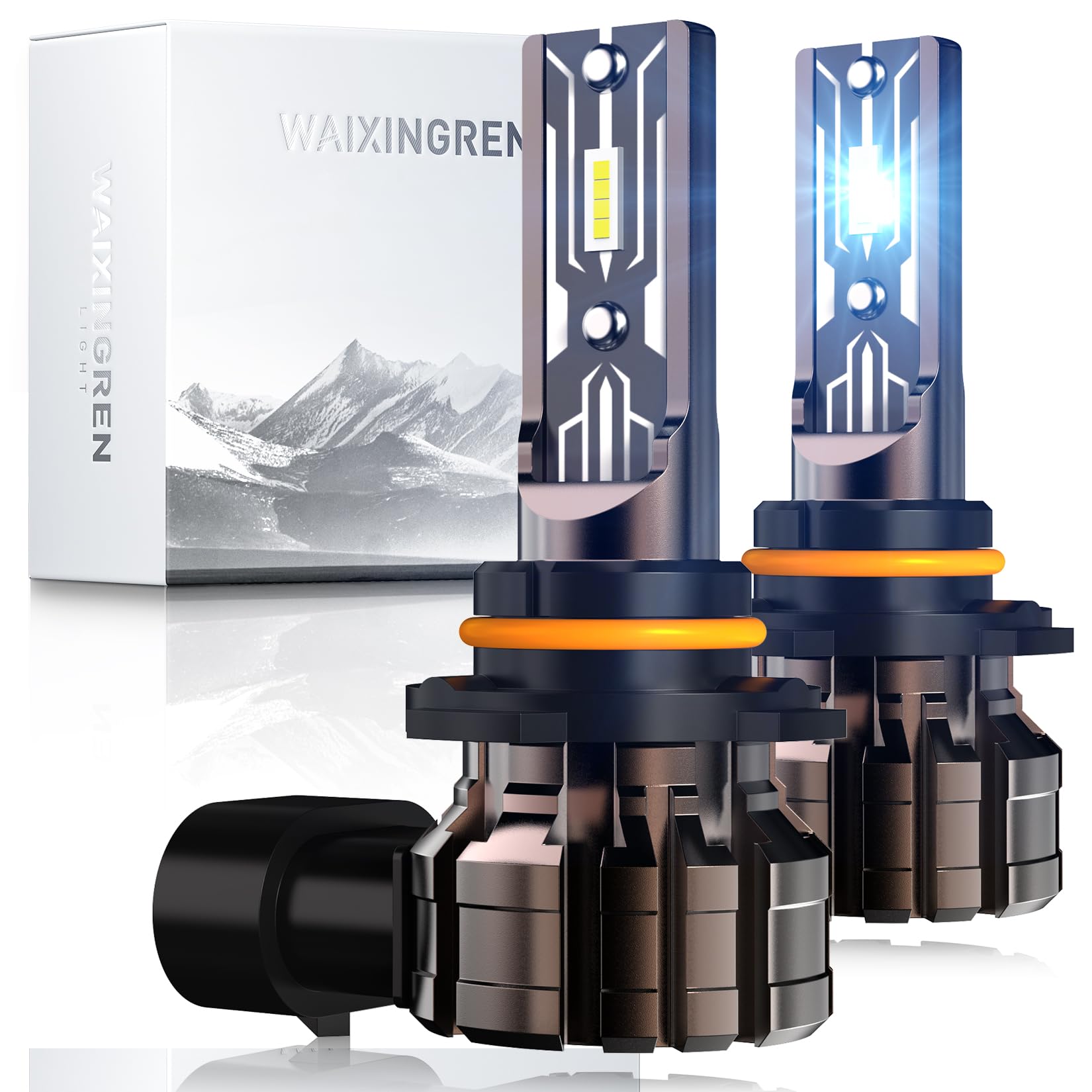 WAIXINGREN Bulb 6500K White, Fog Lights Canbus, Fanless Mini Size Plug and Play (9005/HB3)