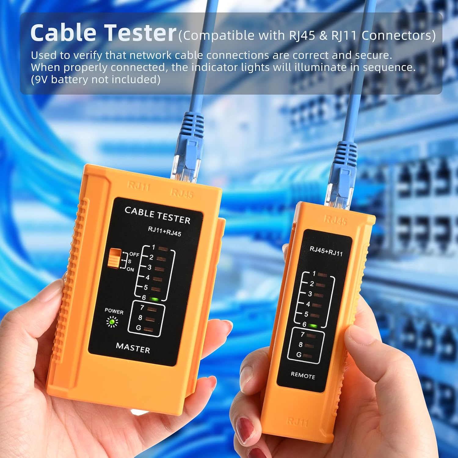 Pass Through RJ45 Crimp Tool Ethernet Crimping Tools Kit Punchdown Tool Wire Stripper Cutter Crimper Tool for CAT5/CAT6/CAT7 rj45 Connectors with Tester Crystal Heads
