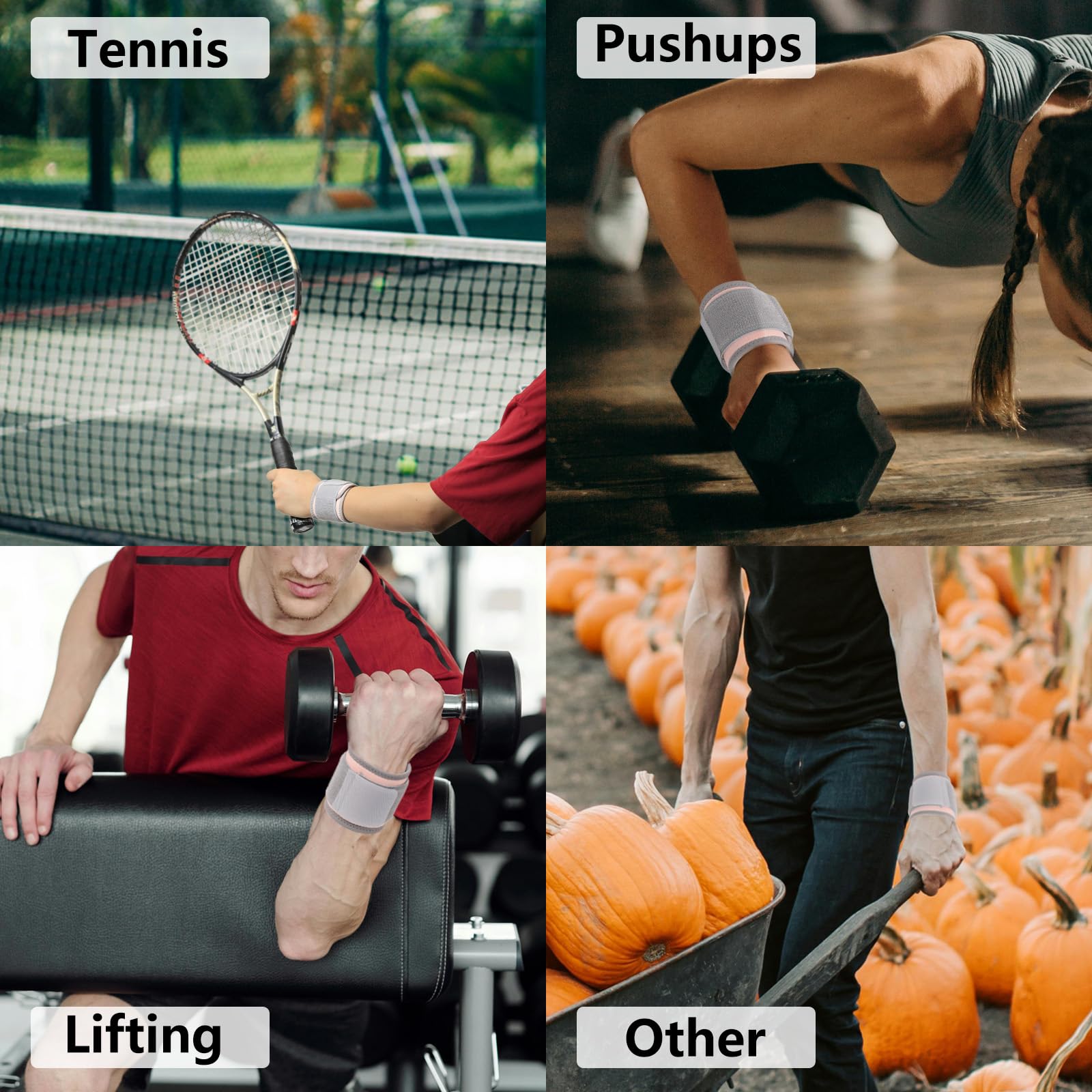 AMYONE Handgelenkbandage, 2 Stück, Handgelenkbandagen für Karpaltunnelsyndrom, verstellbare Handgelenkstütze für Yoga, Fitness, Sport, Schmerzlinderung, Gewichtheben, Workout, hochelastische