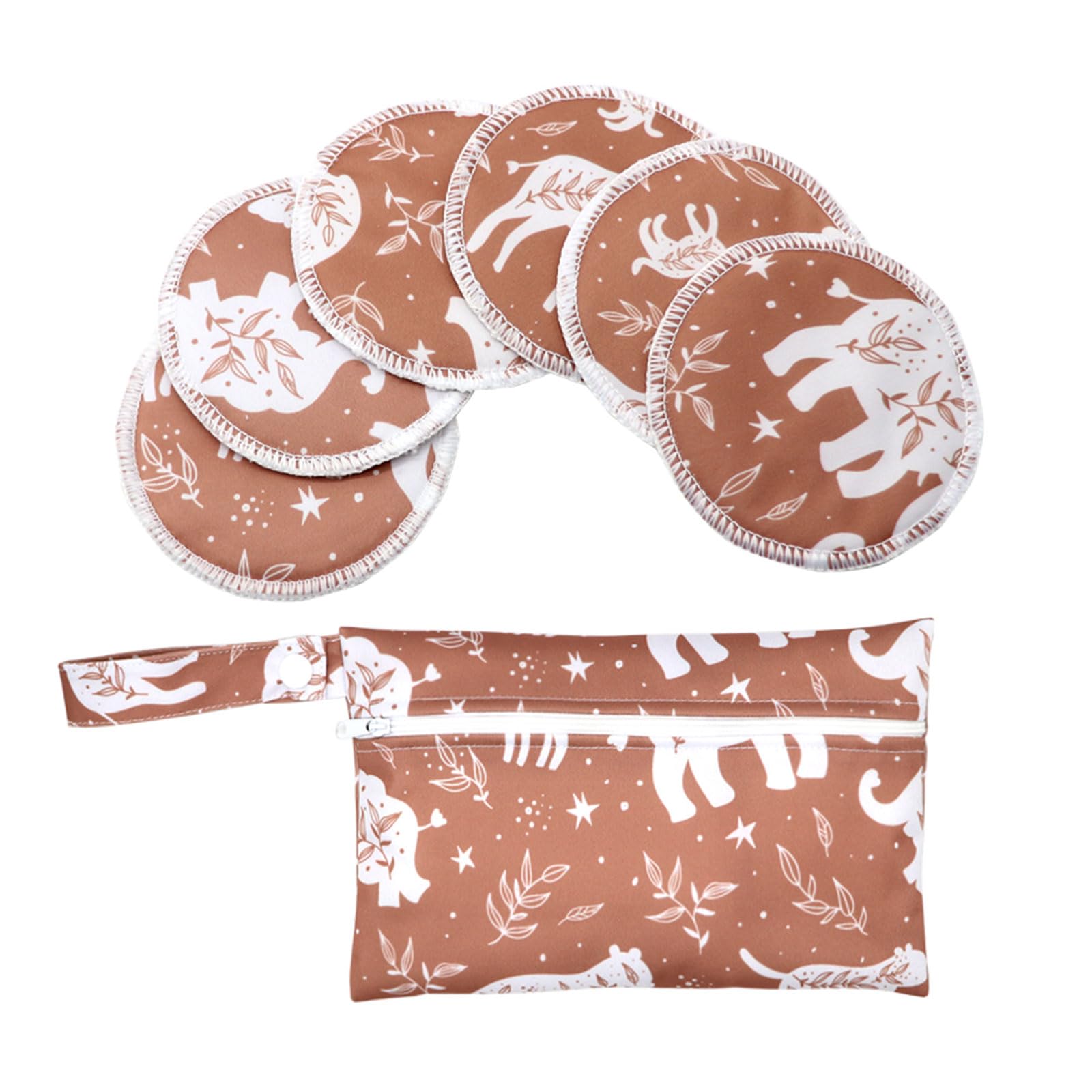 Reusable Bamboo Nursing Pads Set Soft and Breathable Breastfeeding Accessories Woth Portable Diaper Case Pouch Nappy Bag Absorbent Nursing Mat