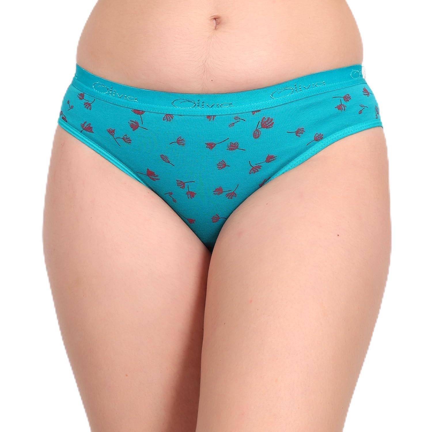 ankita fashion world Women's Cotton Bikini Panty – Floral Print, Soft Breathable Mid-Rise Underwear-picture-20