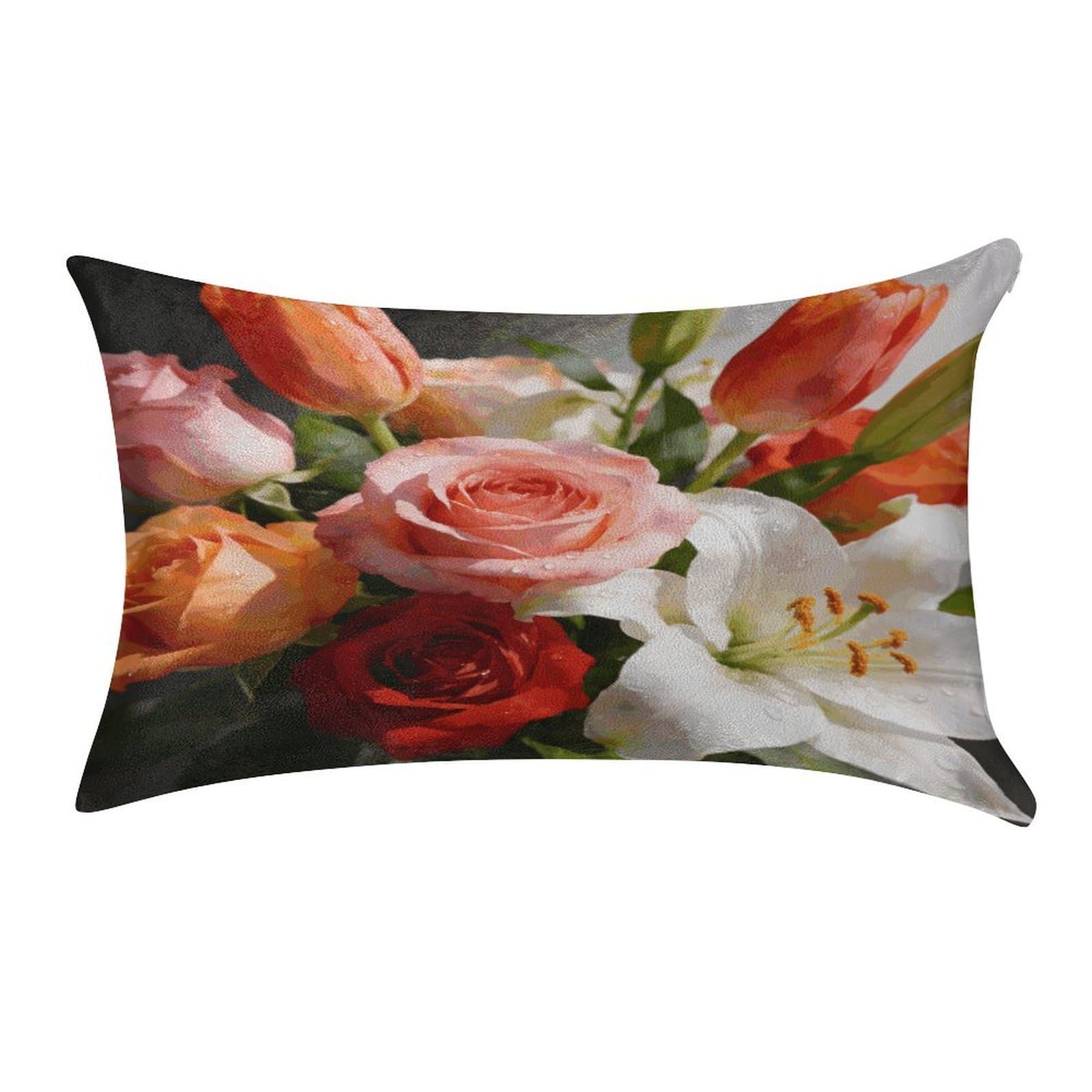 Fodpand Style Morning Dew And Flame Pillowcase,Elegant Designed Home Decor,Velvet Pillowcase,Soft And Cozy,Pillow Case Cover With Hidden Zipper For Bedroom, Sofa, Couch