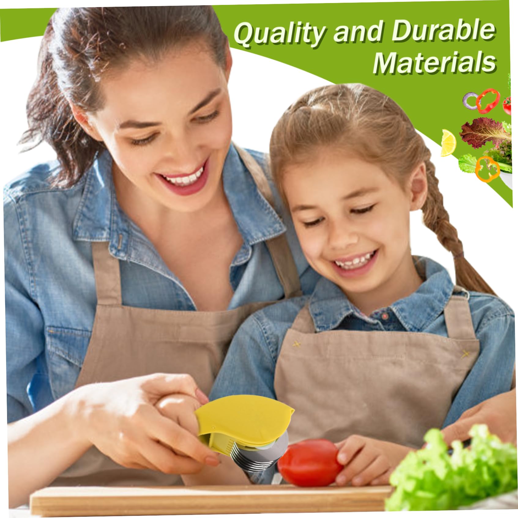 Herb Chopper Herb Roller with 6 Blade Manual Herb Grinder Stainless Steel Herb Cutter Sharp Detachable Washable Kitchen Gadgets for Cilantro Scallion Parsley Yellow