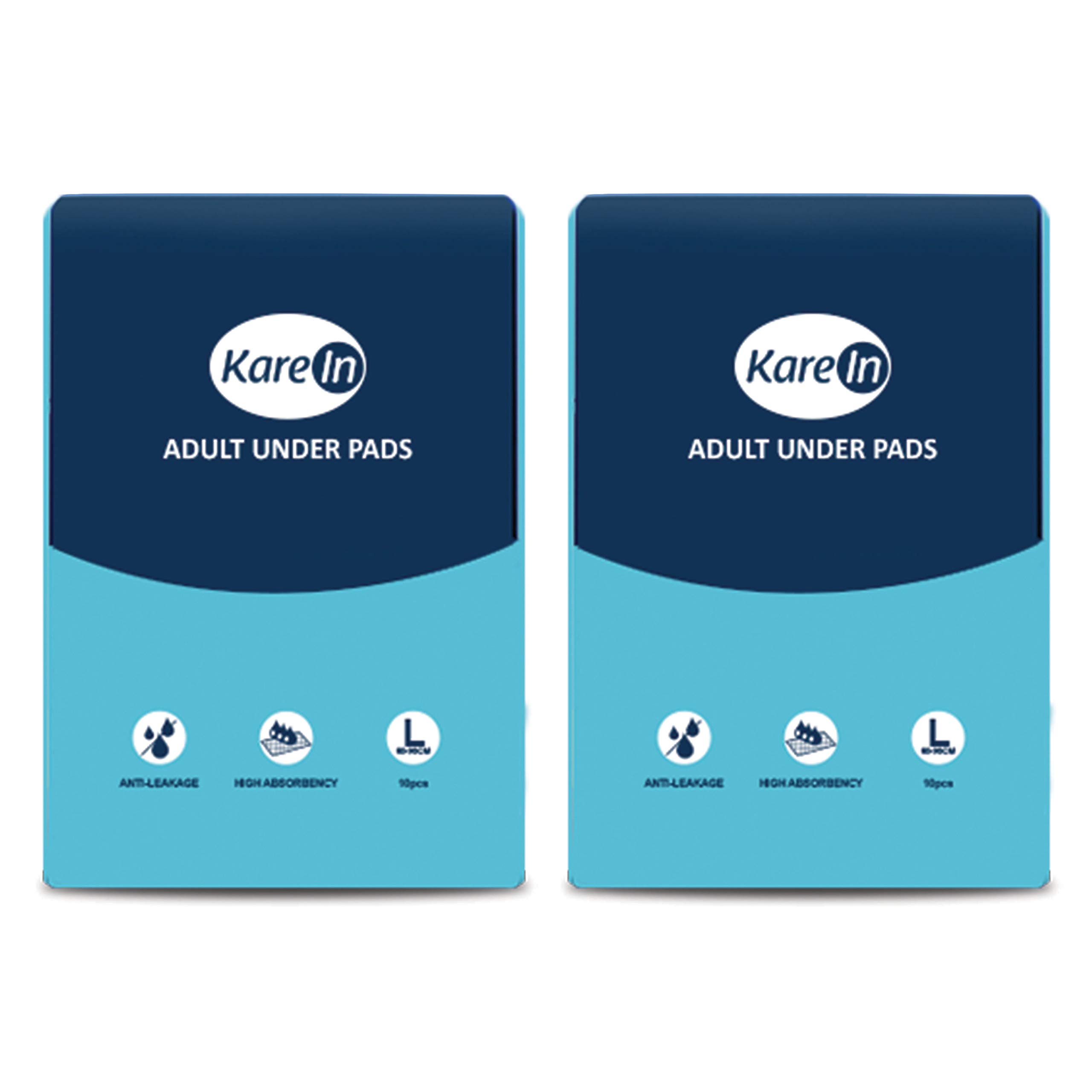Kare In Adult Underpads Large 10 Count 60-90cm-Pack of 2 (20 Counts) (B0721MK6G3) Amazon Price History, Amazon Price Tracker