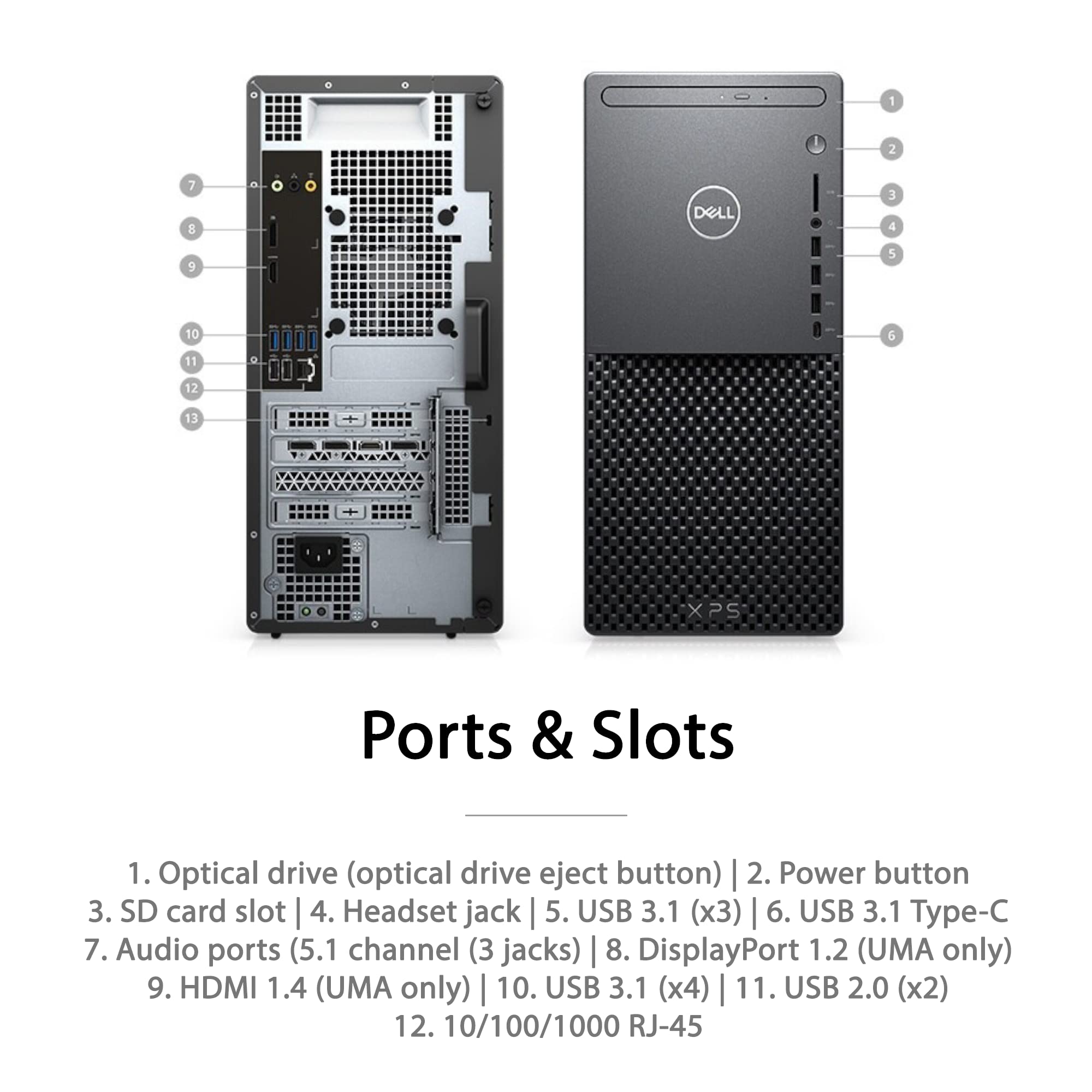 Dell XPS 8940 Desktop PC, 11th Gen Intel Core i7-11700, DP, HDMI