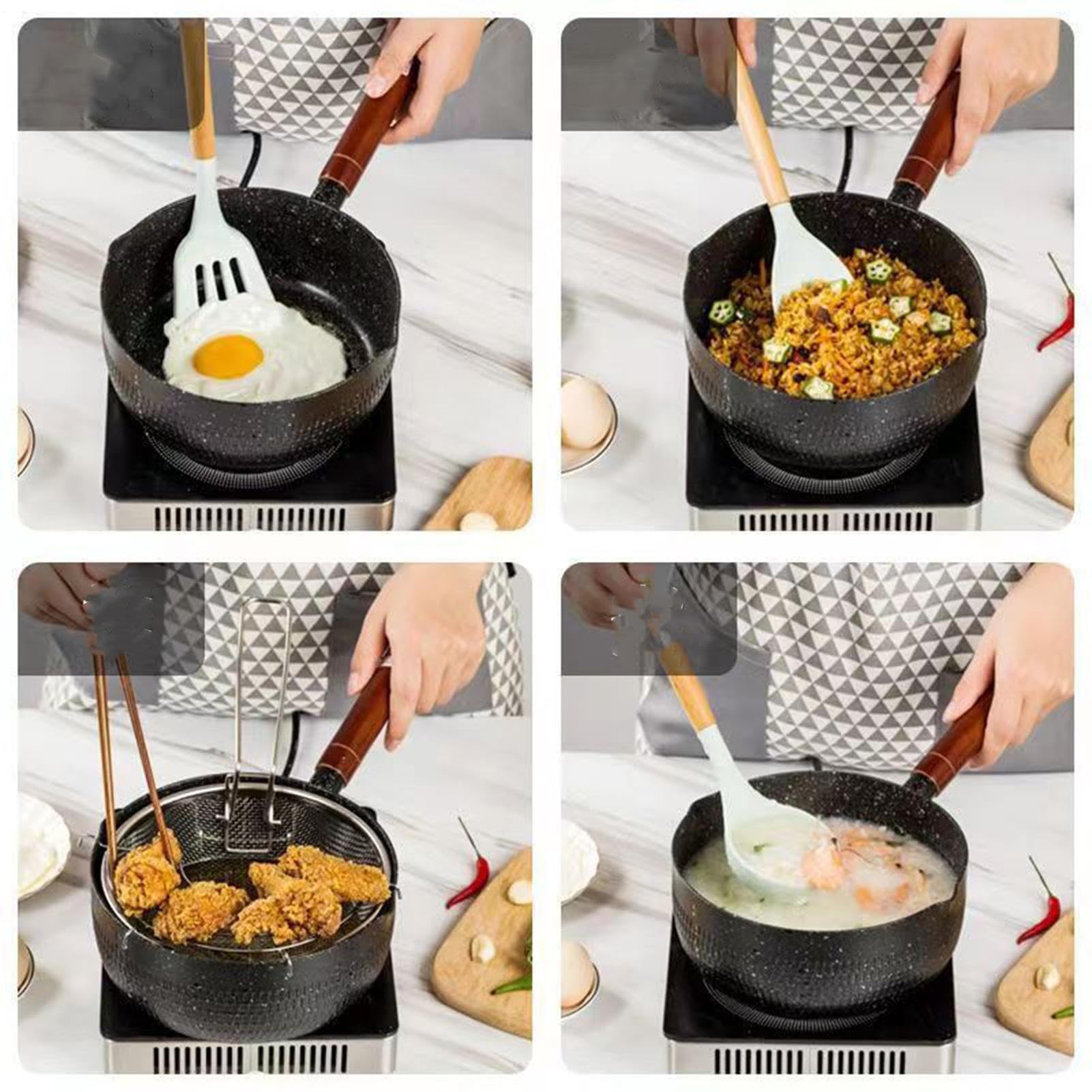 Casserole pour cuisson anti-adhésive avec panier vapeur
