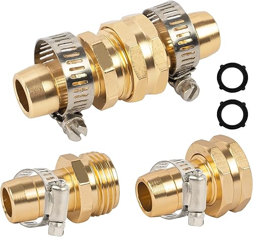Miniatura 3 de Conector de reparación de manguera de jardín con abrazaderas, apto para mangueras de jardín de 34 pulgadas o 58 pulgadas, 5 juegos