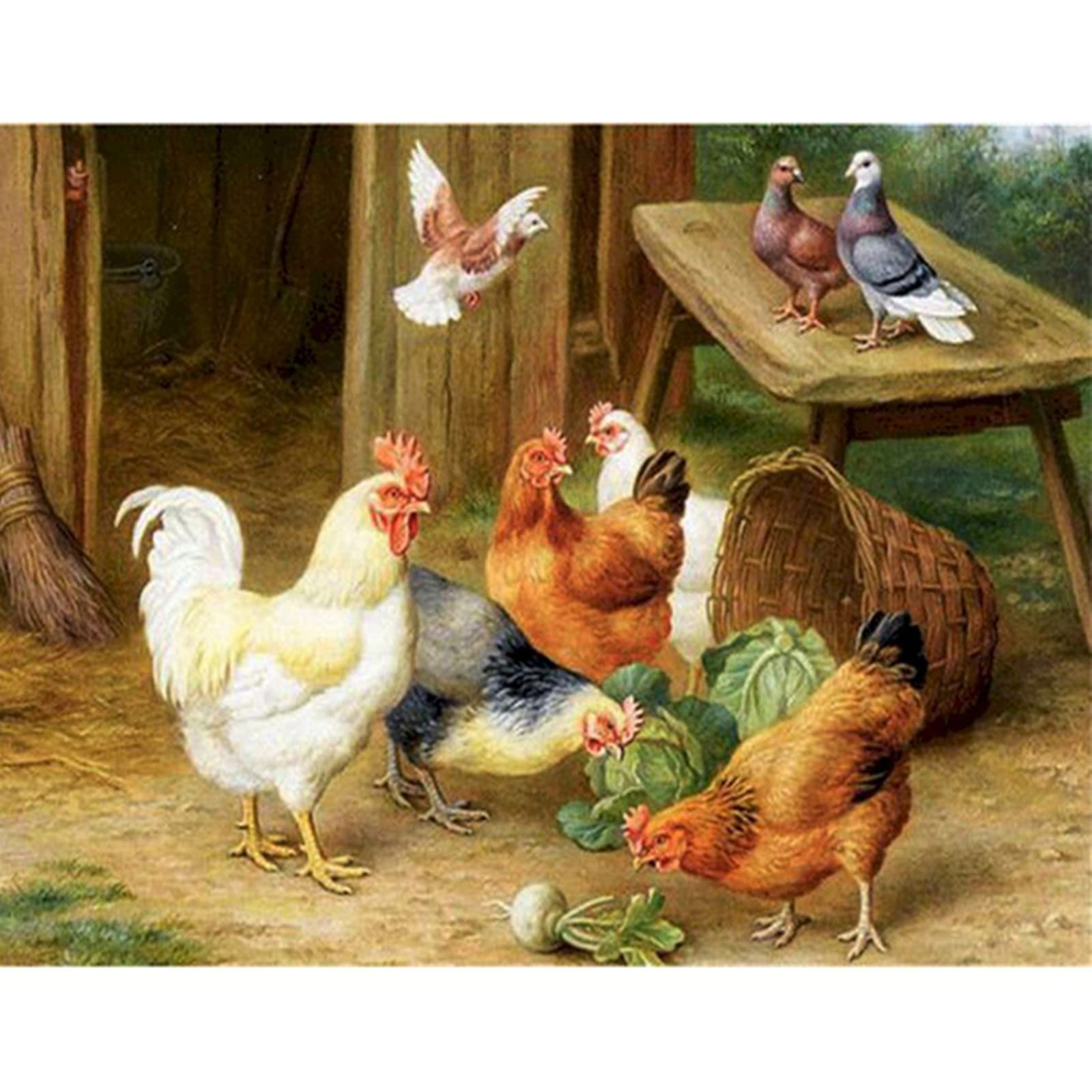 1000 Stück Für Erwachsene Puzzle Hahn Kunstsammlung, Puzzlekunst FüR Erwachsene Und Kinder, Hochwertiger Druck Fertige Größe 75×50cm