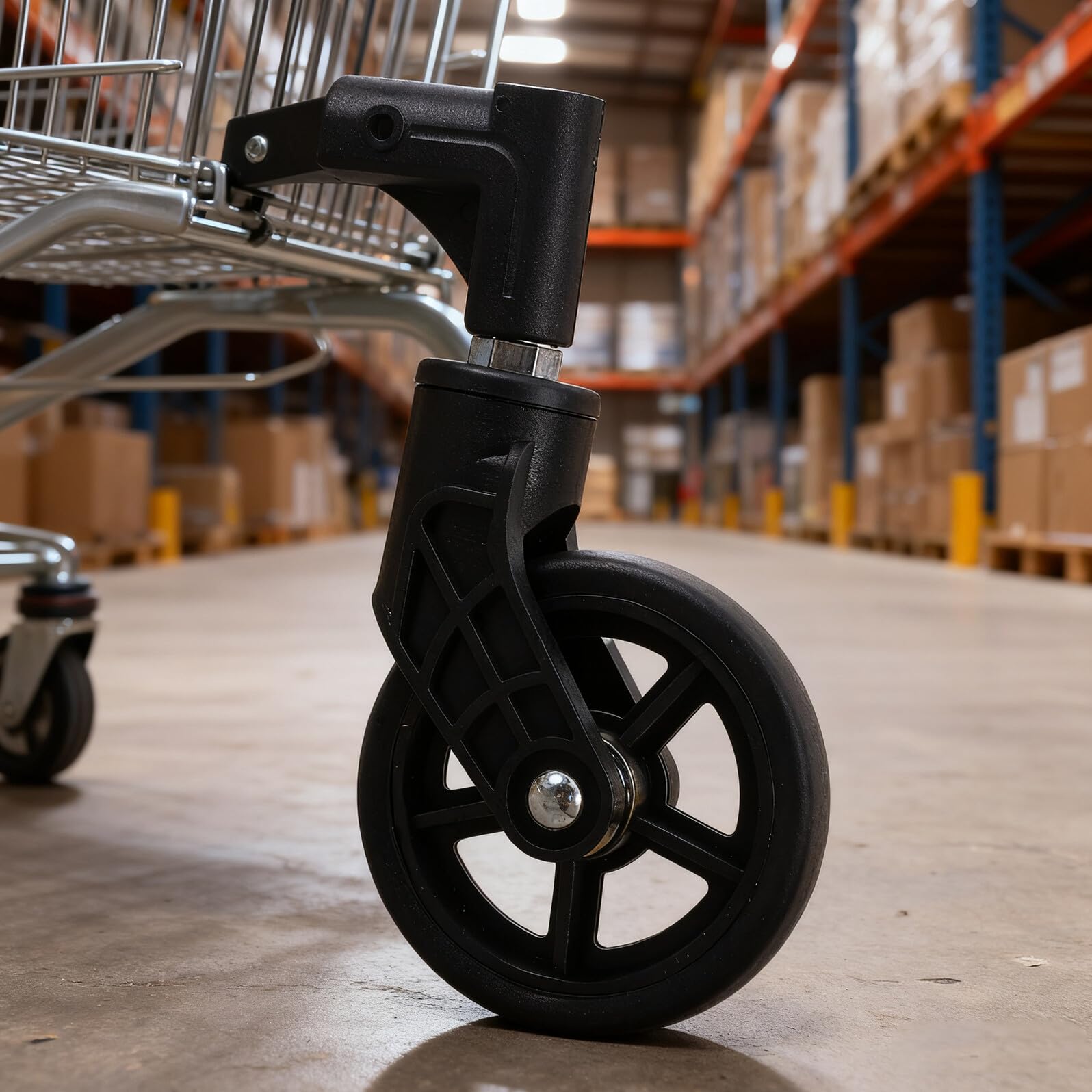 Ruedas de repuesto duraderas para carritos de la compra, ruedas de plástico resistentes con características de reducción de ruido para carros plegables y uso en supermercados