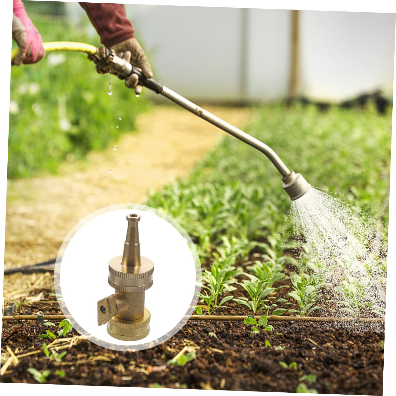 Abaodam 2 Ensembles buse en laiton buse de tuyau d'arrosage pulvérisateur jet de jardin pour machines agricoles soupape de tuyau vanne d'irrigation valve de d'arrosage Doré