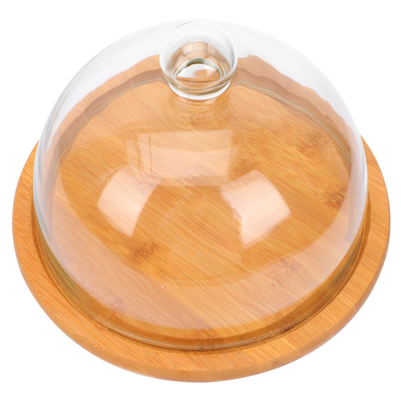 Kuchenabdeckung aus Glas und Holz für Zuhause und Servieren