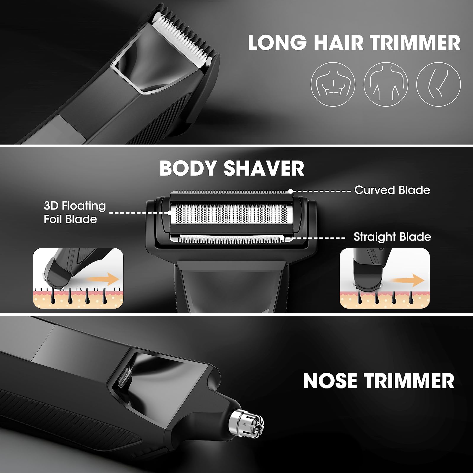Manscape Bald Head & Body Shavers for Men, Body/Ball/Pubic/Groin Trimmer
