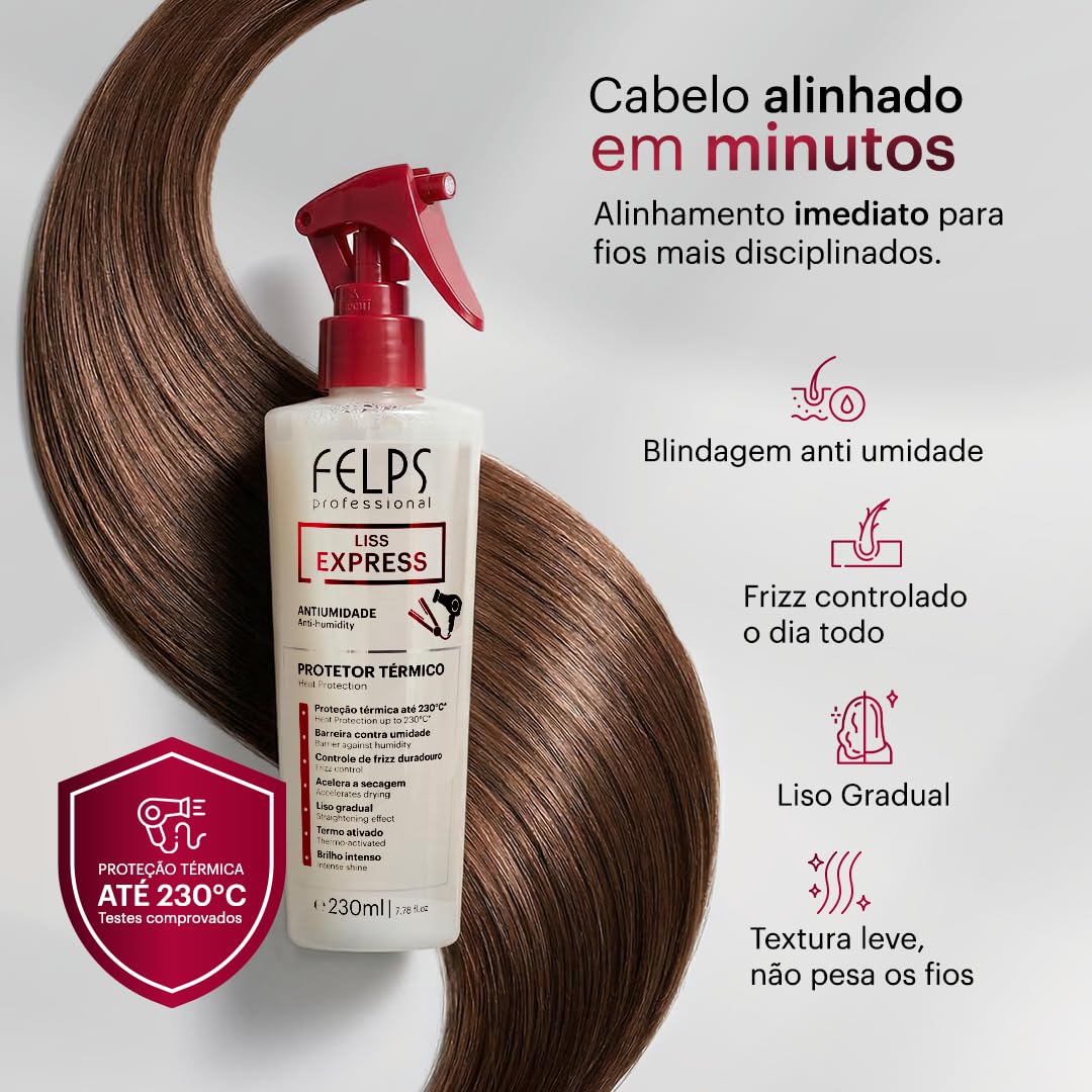 Felps Professional | S.O.S. Liss Express Fluid | Thermal Protector | 230 ml