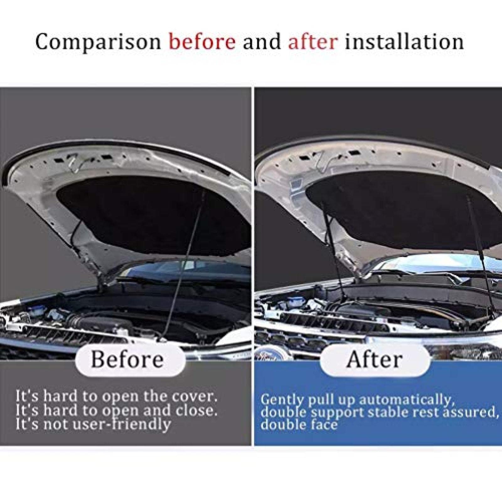 Kit de Ressorts à gaz de Capot Avant de Voiture 2 pièces, pour Land Rover Freelander 2 2006 Levage d'amortisseur de Pression d'air, Outil d'accessoires automatiques