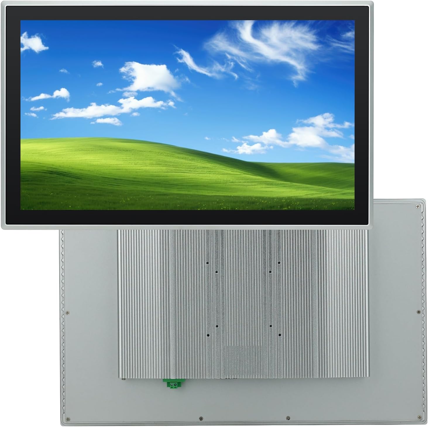 21.5 inch Capacitive Multi-Touchscreen Industrial Embedded Win-11 PC Monitor, IP65 Screen with 10 Points Touch Display, i7+RAM 8G+512G SSD, Integrated Phoenix2pin, HD-MI-Out & USB Ports
