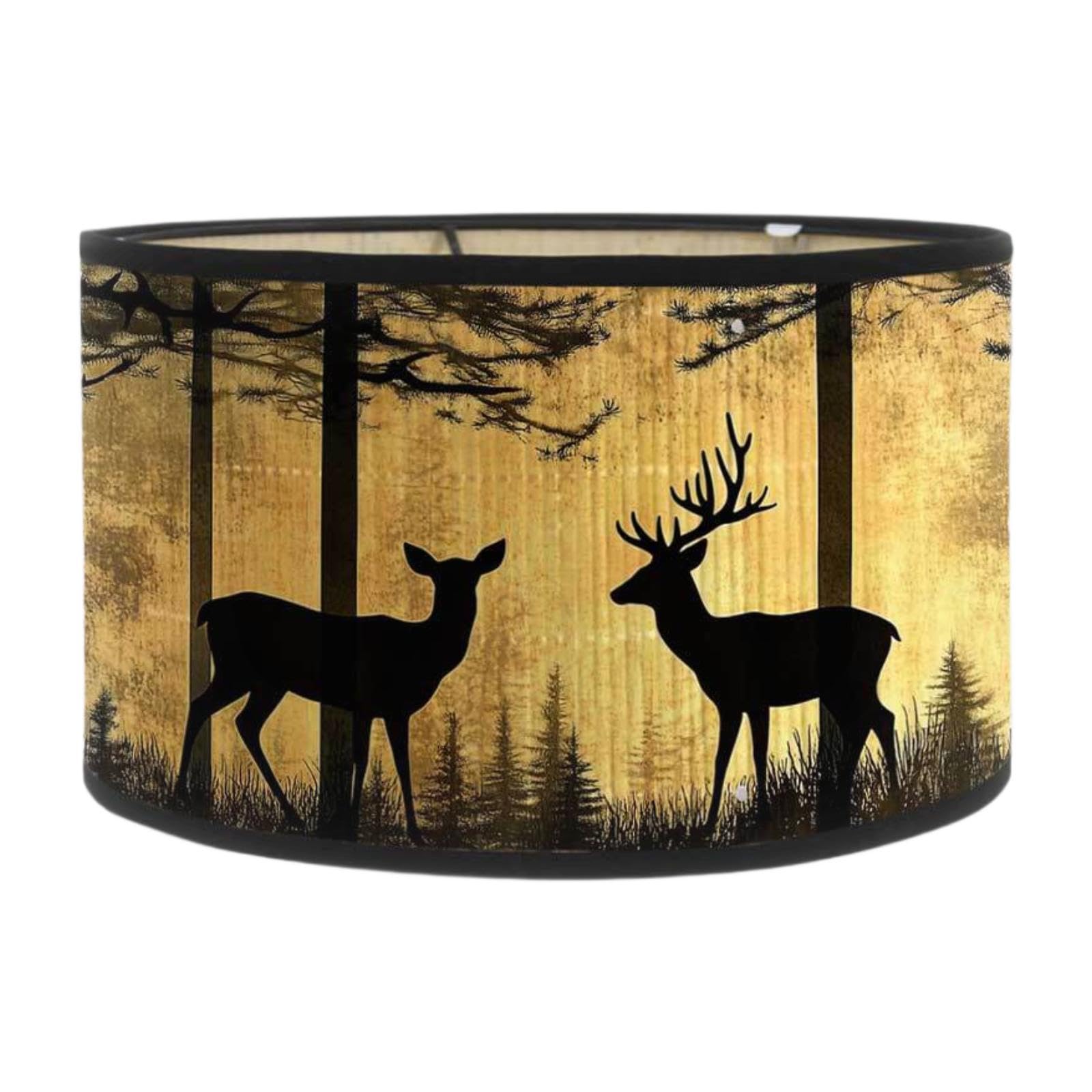 ＡＷＨＡＯ E27 Lamp Shade Cover for Home And Office Featuring Deer Design for Table And Floor Lamps, Style C
