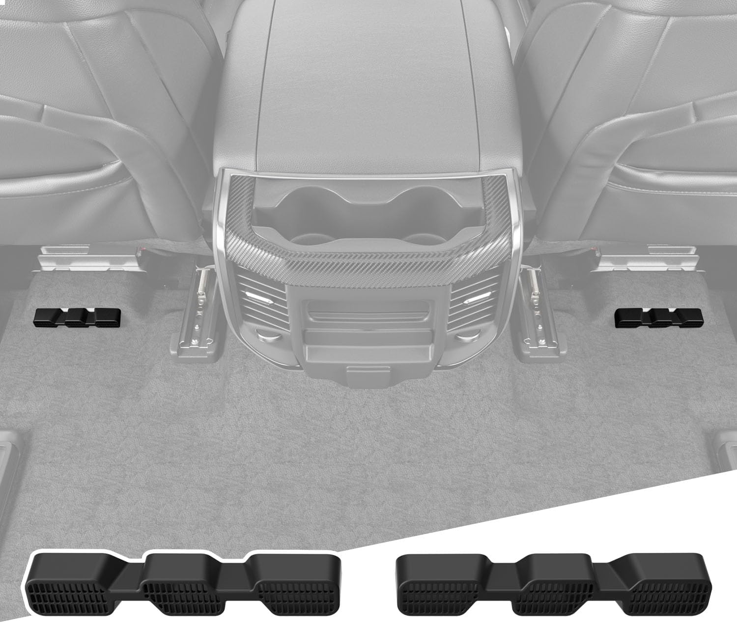 2PCS Under Seat Vent Deflectors Compatible with 2022-2026 Toyota Tundra Under Seat Air Outlet Trim Air Vent Extension Replacement for 2022-2026 Toyota Tundra Accessories