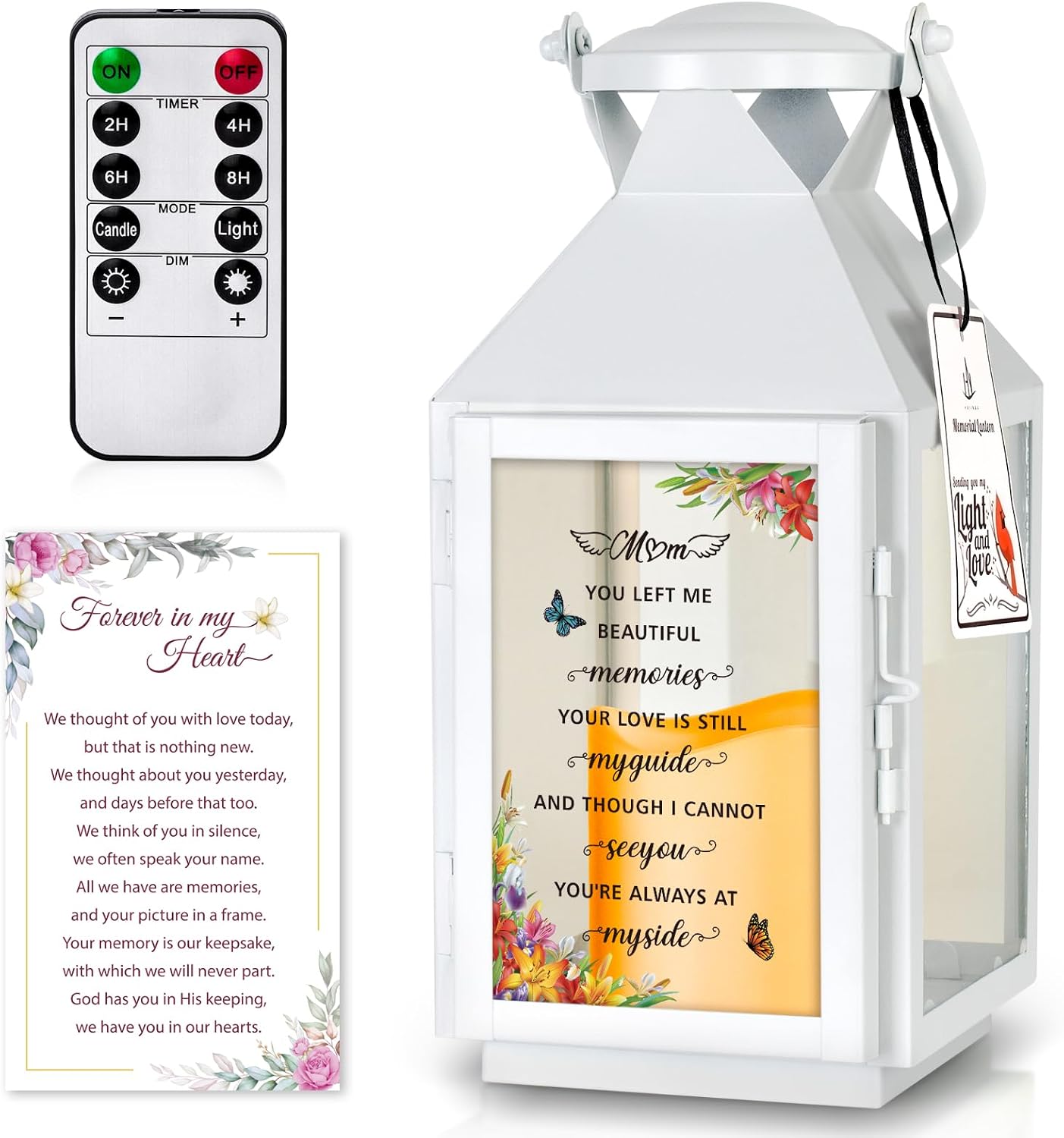 Memorial Lantern - Bereavement Sympathy Gifts for Loss of Loved One Memorial Gifts for Loss of Mother Mom Remembrance Gifts