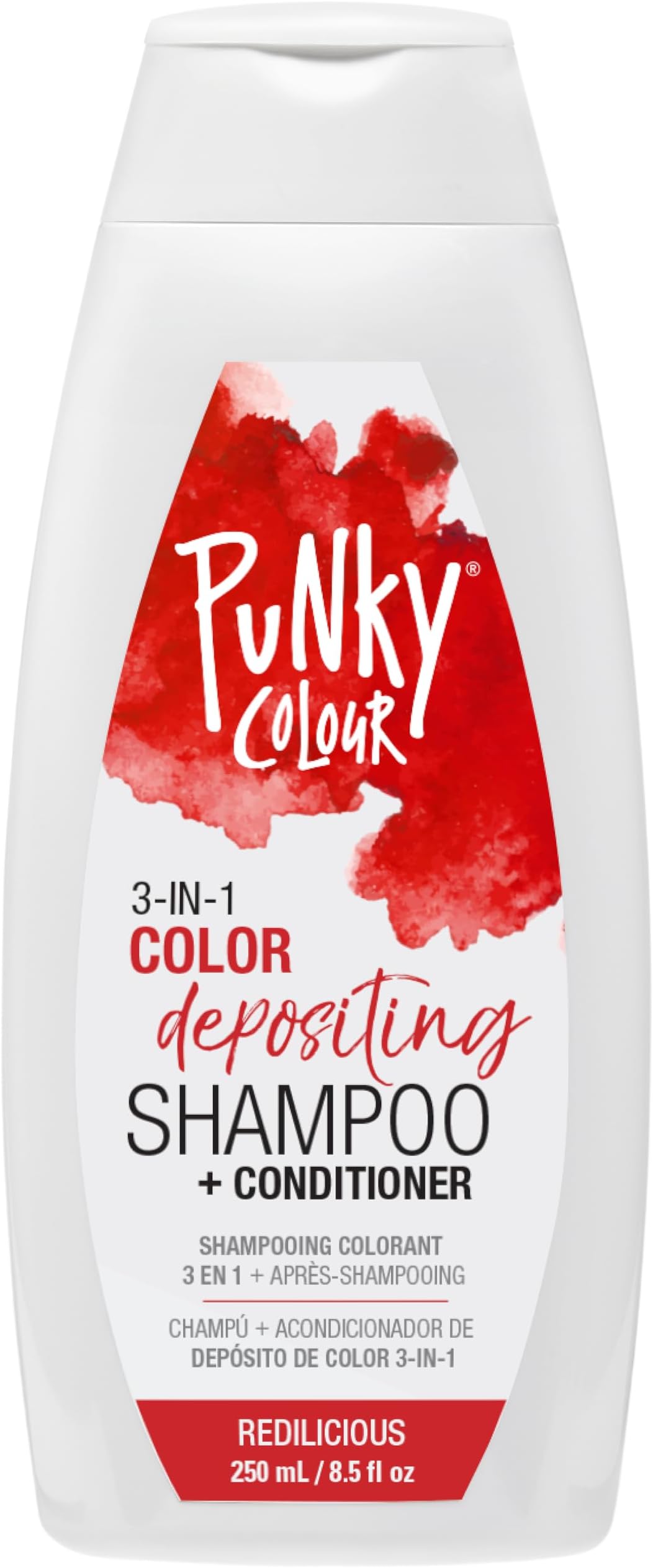 Punky Redilicious 3-in-1 Color Depositing Shampoo & Conditioner with Shea Butter and Pro Vitamin B that helps Nourish and Strengthen Hair, 8.5 oz: Redilicious