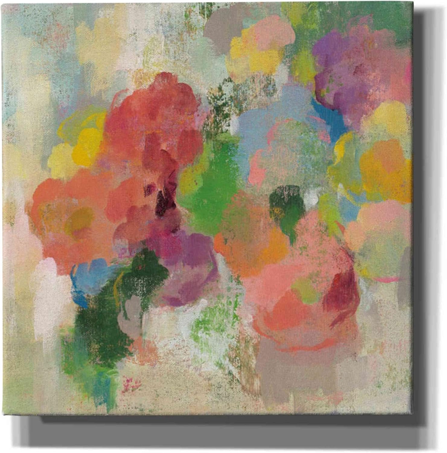 Epic Graffiti 'Colorful Garden III' by Silvia Vassileva, Canvas Wall Art, 12"x12"