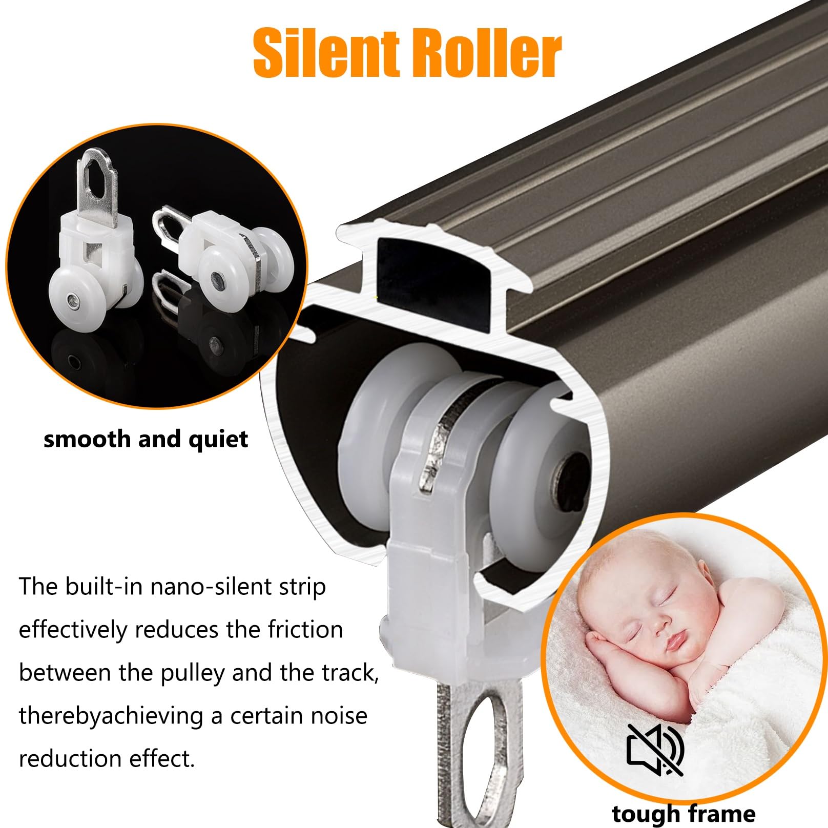 Binario doppio per tenda a 2 strati, bastoni asta per tende in alluminio binari a soffitto Per Soggiorno E Bagno(Black,0.9m (2.95ft))