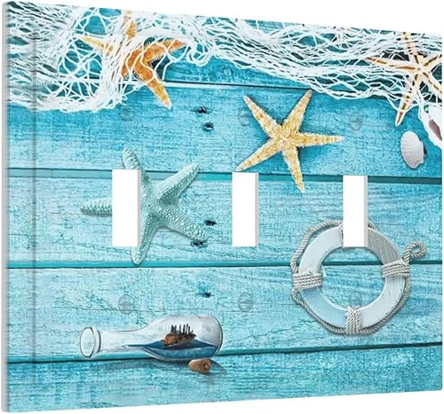 Vista 851 de Placa de pared con interruptor de luz de doble interruptor de pared para niños, diseño de dinosaurio, galaxia, espacio exterior, planeta, nebulosa